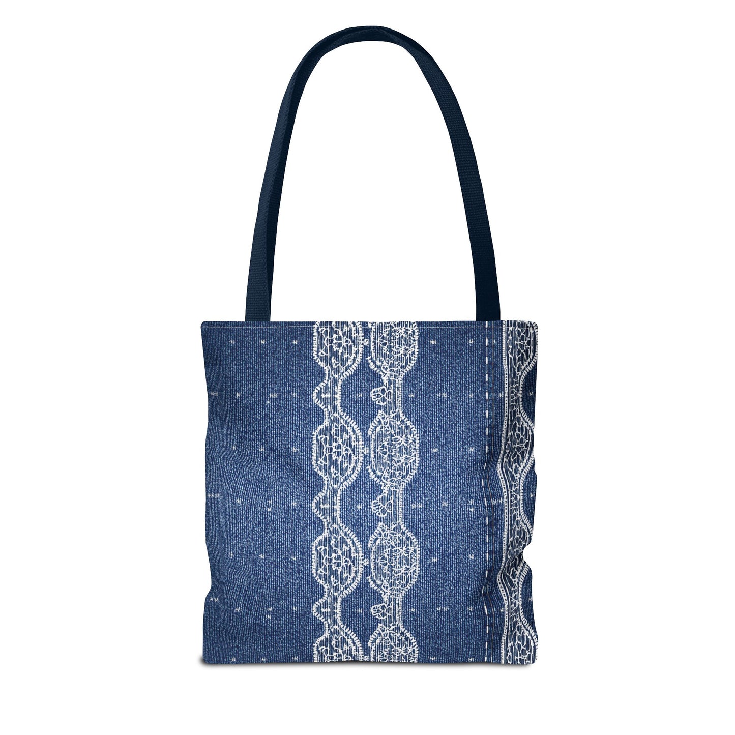 Denim Fabric Imitation Print Unisex Canvas Bag Poly Spun 3 Sizes Tote Bag 106