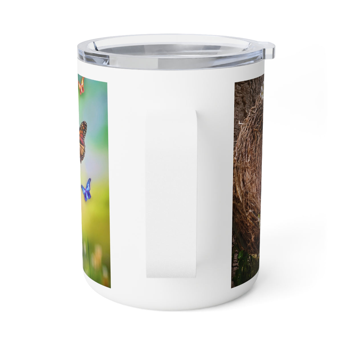 9 Art Design Insulated Coffee Mug Clear Lid 10oz Insulated Coffee Mug 10oz