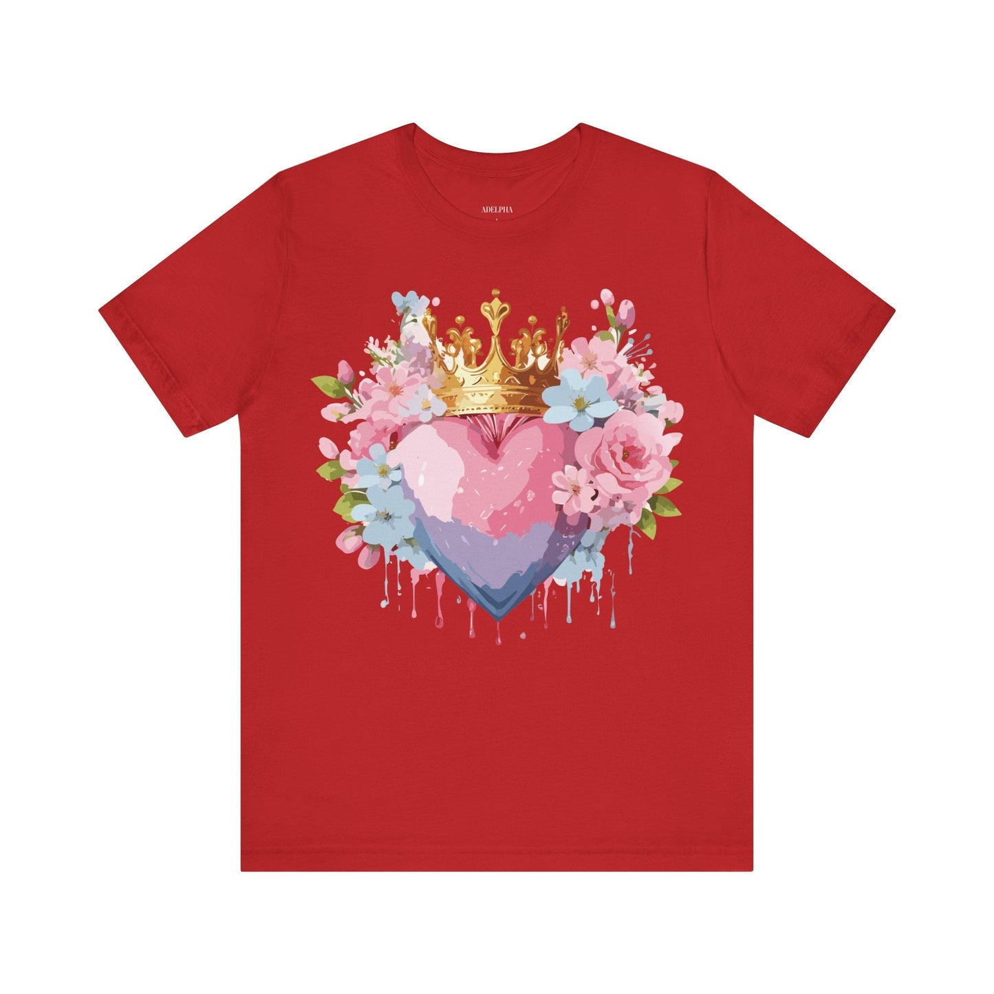 Valentine Day Graphic Unisex 100 Cotton Vintage Artwork with Love and Flower Design Tee 18