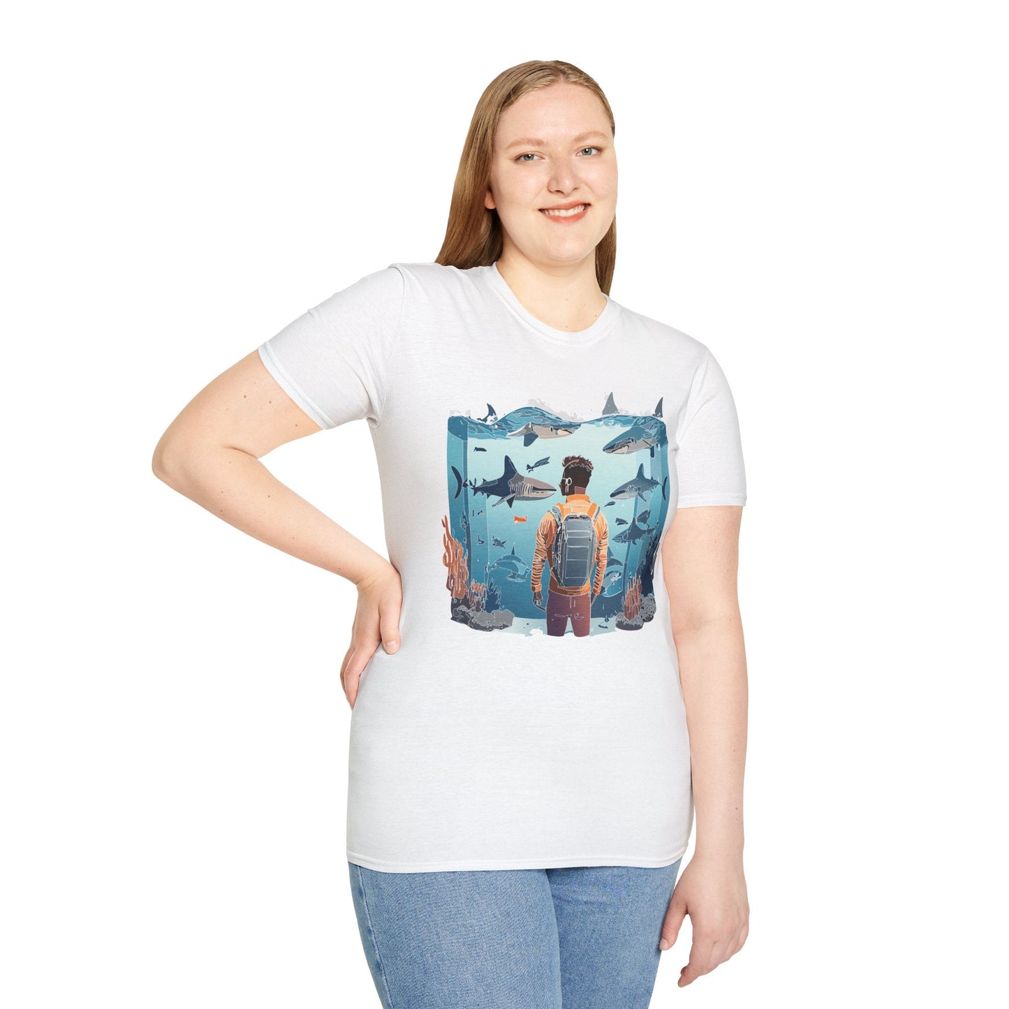 Ocean Graphic Unisex Softstyle Cotton Tee 4