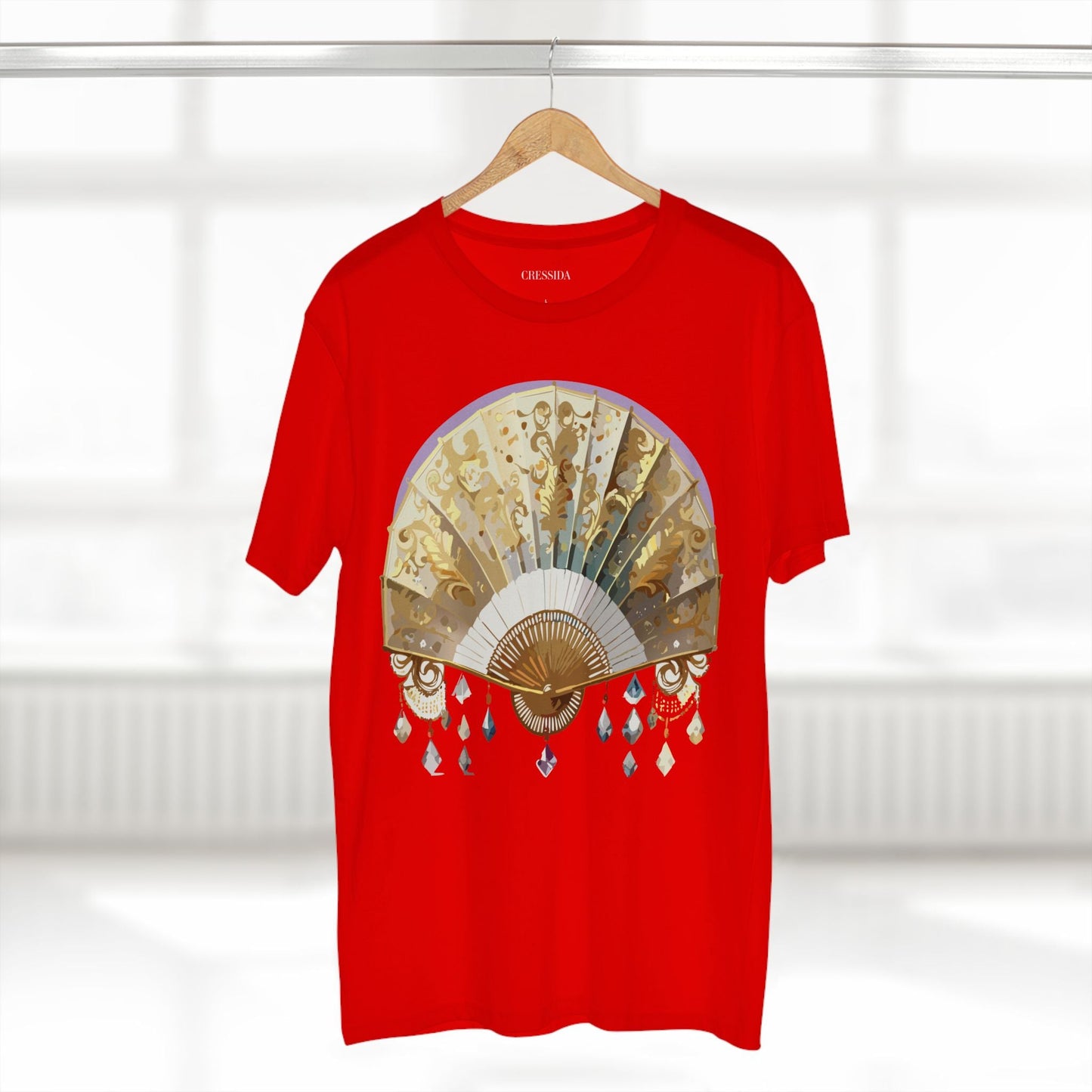 Antique Fan Graphic Design T-Shirt Unisex 100 Cotton Floral Carnival Artwork Tee 28
