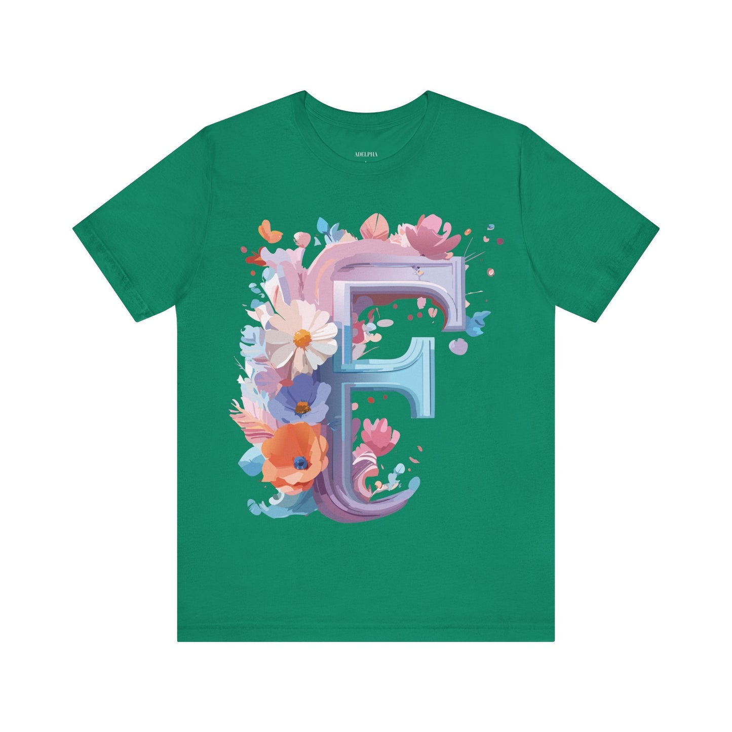Letter F Shirt Graphic Tee Unisex Vintage Inspired Artwork From Adelpha Premium Short Sleeve