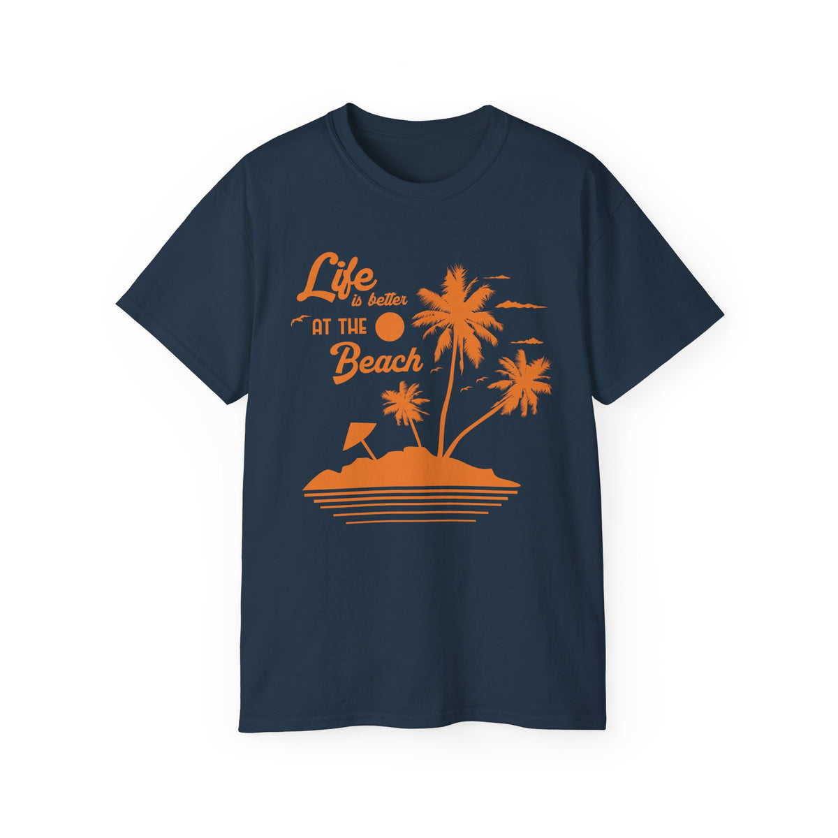 Life is Better at the Beach T-Shirt | Palm Tree Island Graphic Tee