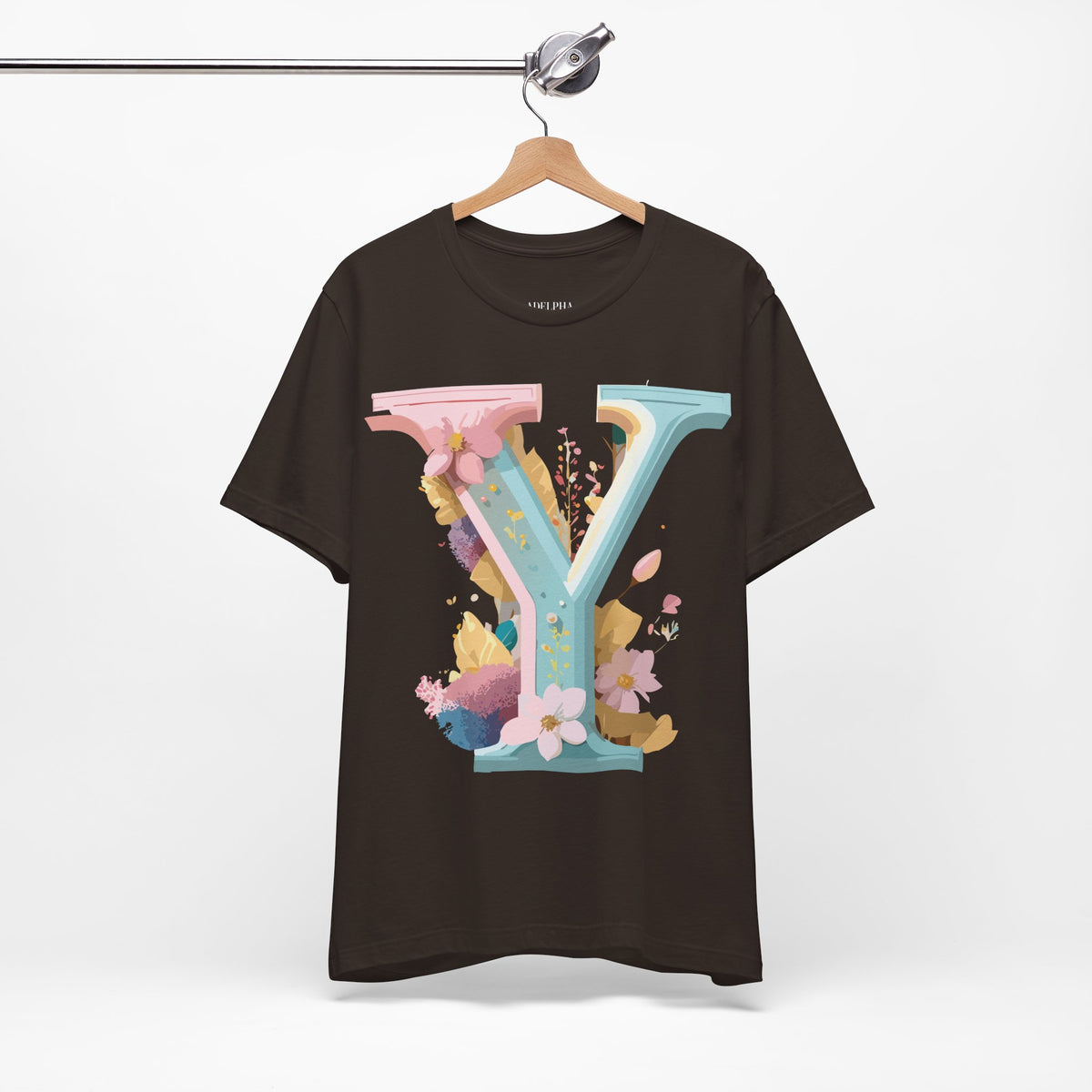 Letter Y Graphic Unisex Cotton Bella+Canvas Tee with Art Letter Design