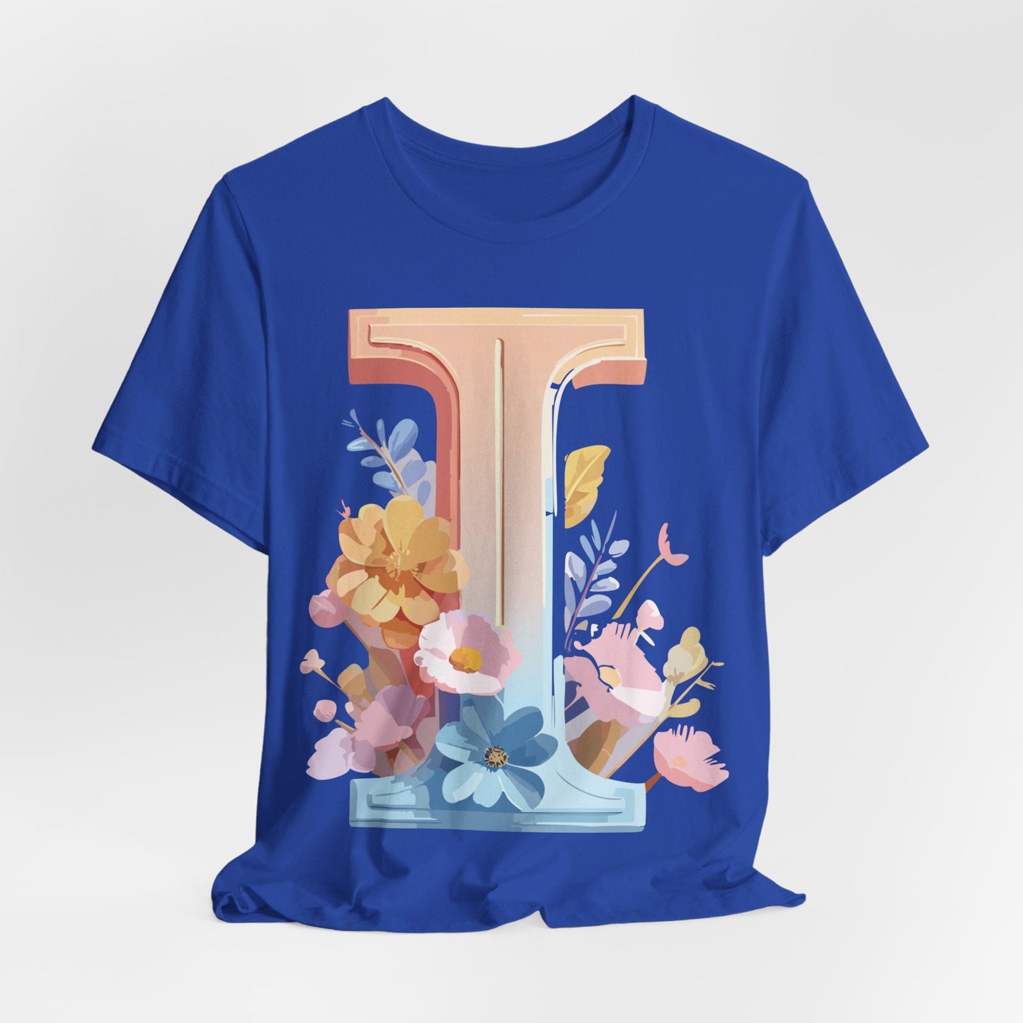 Letter I Shirt Graphic Tee Unisex Vintage Inspired Adelpha Art Design Short Sleeve Tee