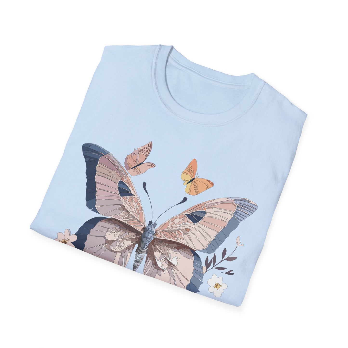 Butterfly Shirt Unisex T Shirt Monarch Print Gildan Softstyle 64000 Cotton Tee Quality