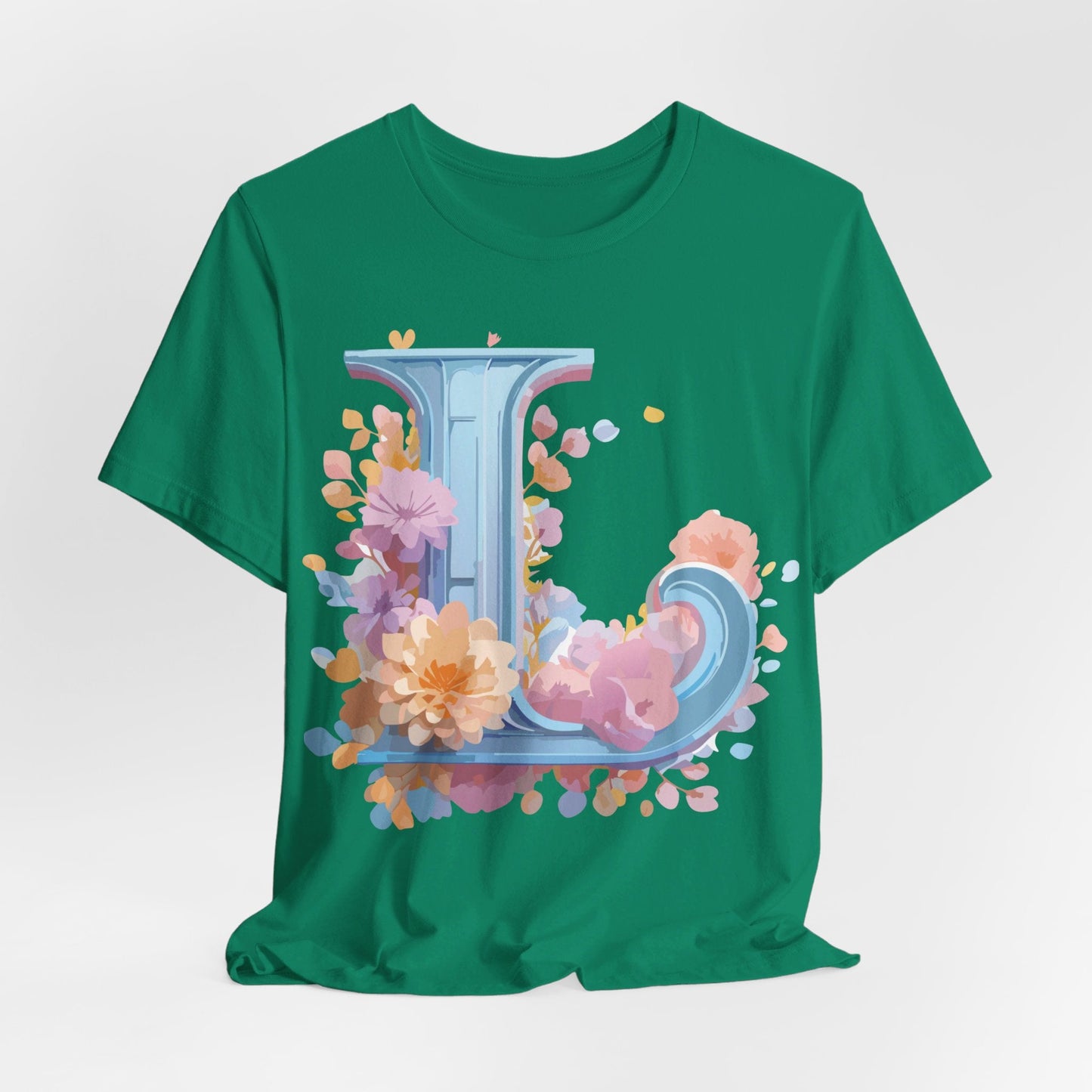 Unisex Letter L Graphic Tee Vintage Inspired Artwork Adelpha Short Sleeve Shirt Premium