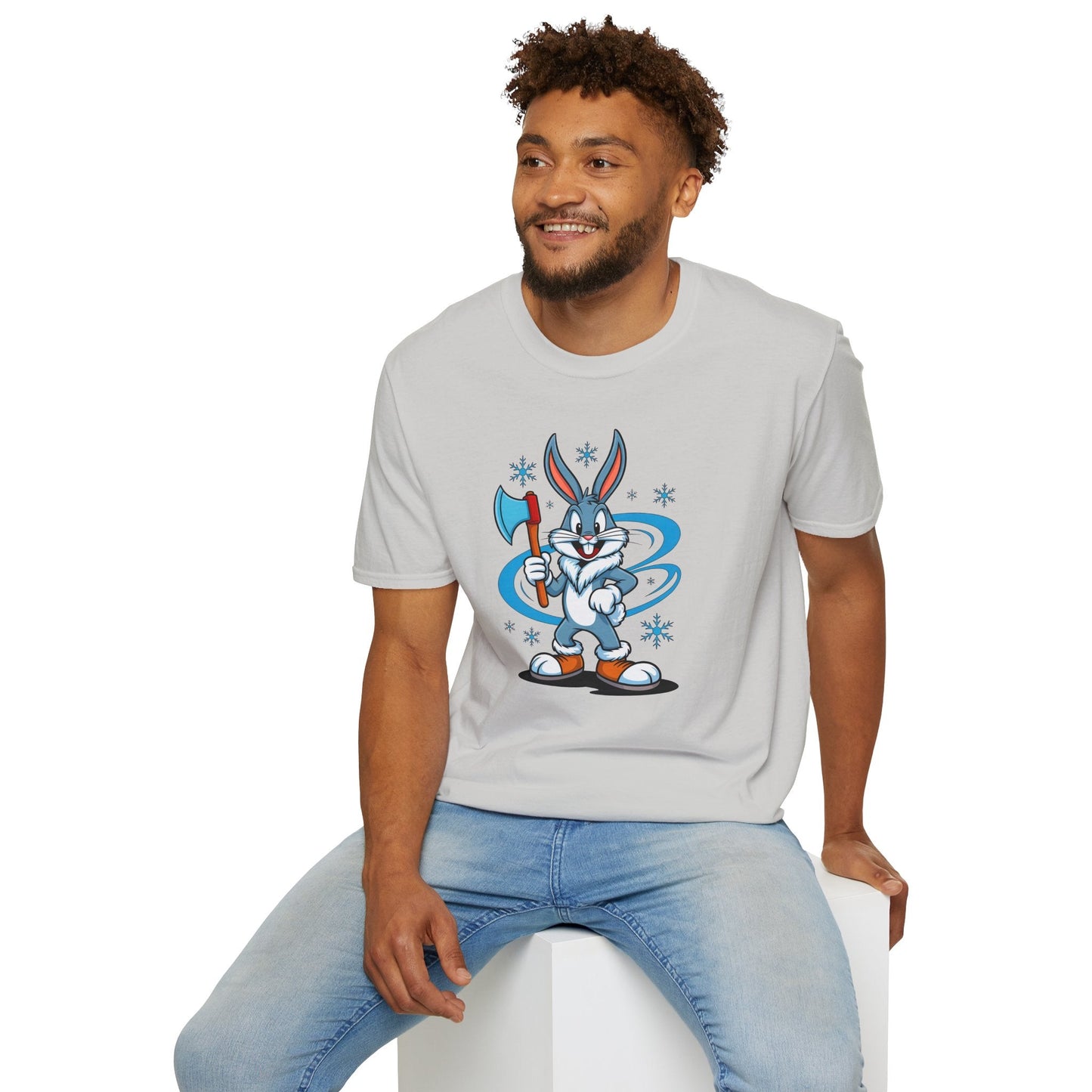 Bugs Bunny T Shirt Cartoon Print Unisex Softstyle Tee Gildan 64000 100 Percent Cotton