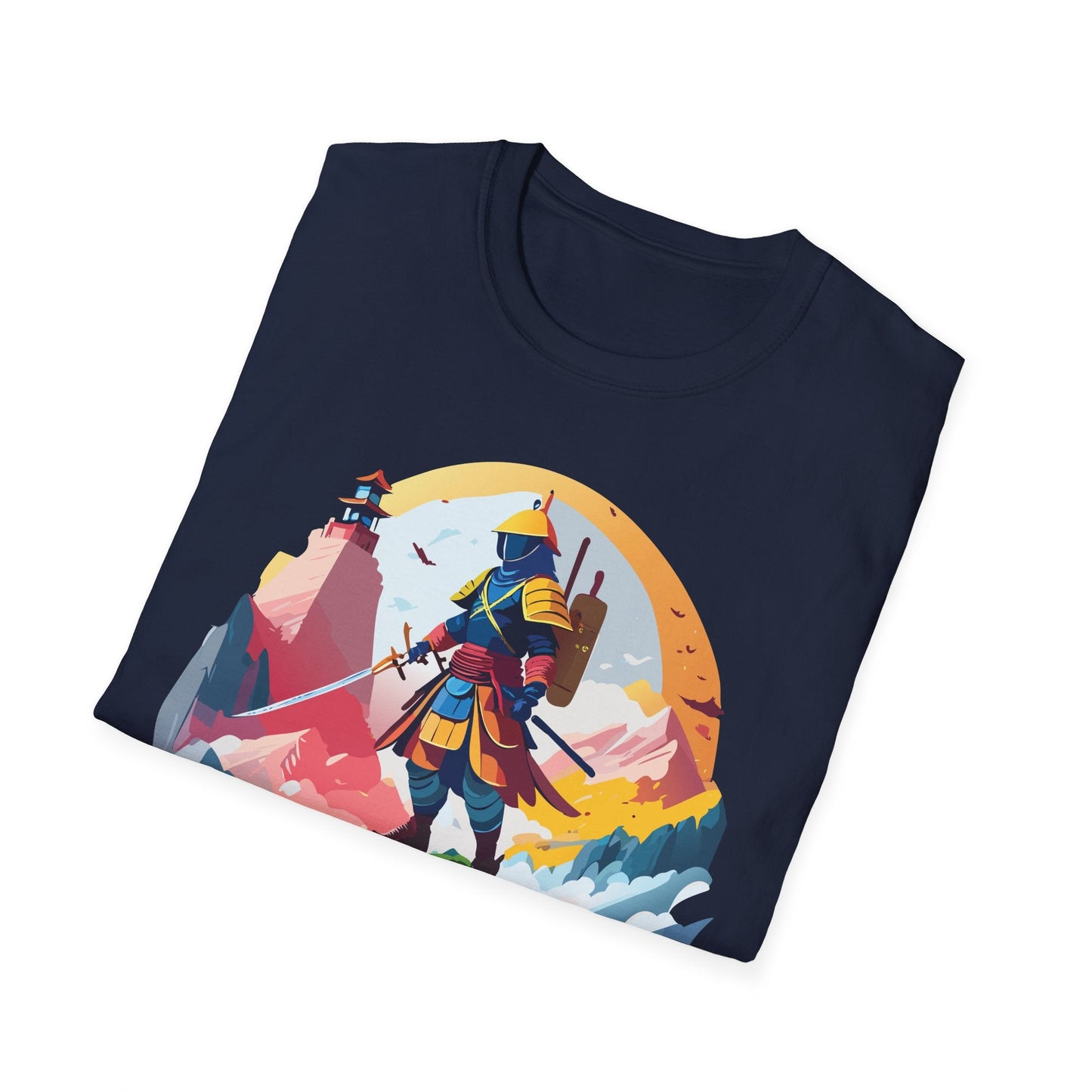 Samurai Unisex T Shirt Softstyle 64000 Short Sleeve Tee 100 Percent Cotton Breathable Comfort Fit