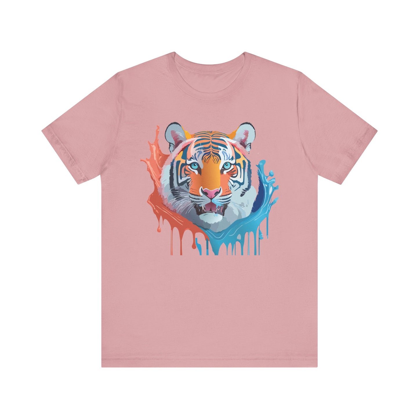 Unisex Tiger Tee, Animal Shirt, Tee Shirt with Tiger, Art T-Shirt, Animal Tees, Big Cat Shirt, Art Design T-Shirt 5
