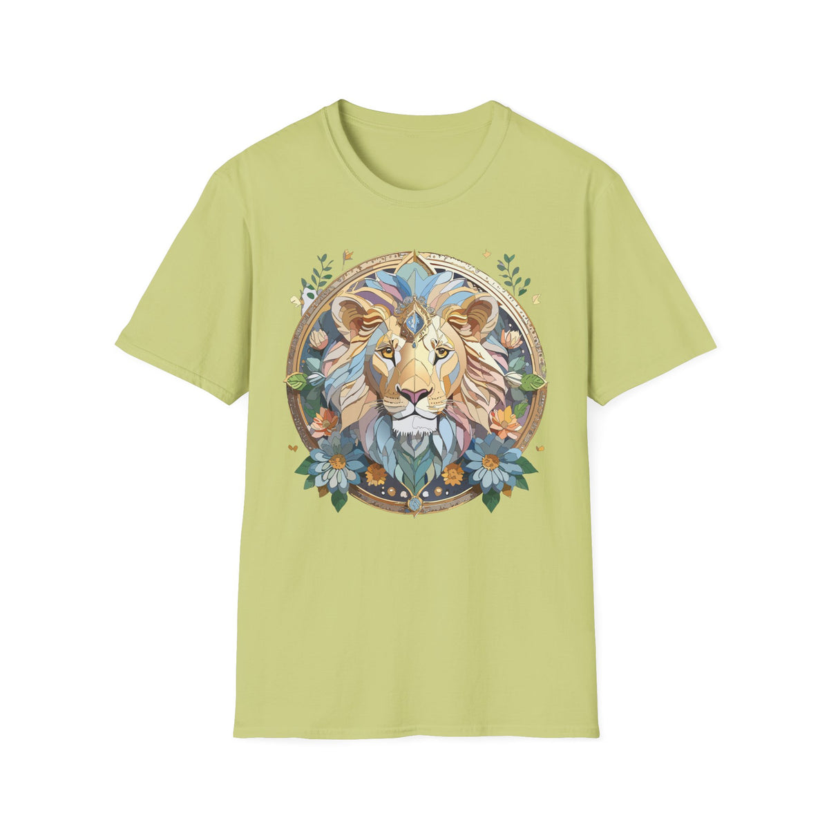 Boho Geometric Lion Tee | Lion Face T-Shirt, Bohemian Animal Graphic
