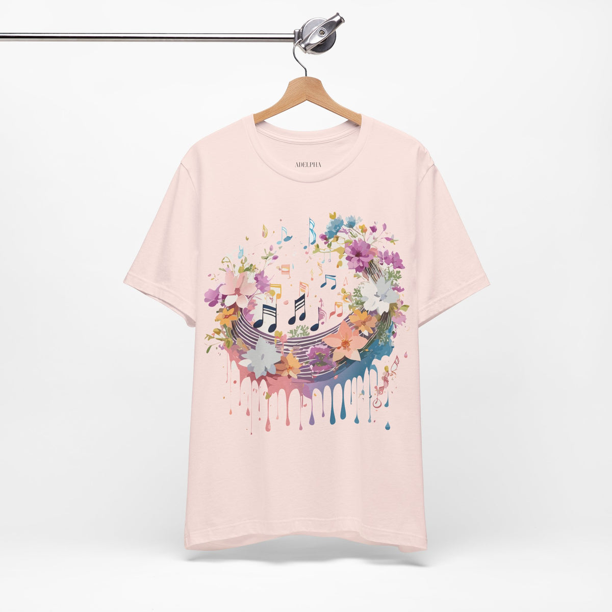 Music Graphic Unisex Cotton Bella+Canvas Tee with Art Design m78