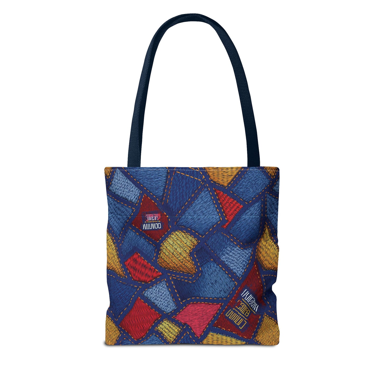 Denim Fabric Imitation Print Unisex Canvas Bag Poly Spun 3 Sizes Tote Bag 140