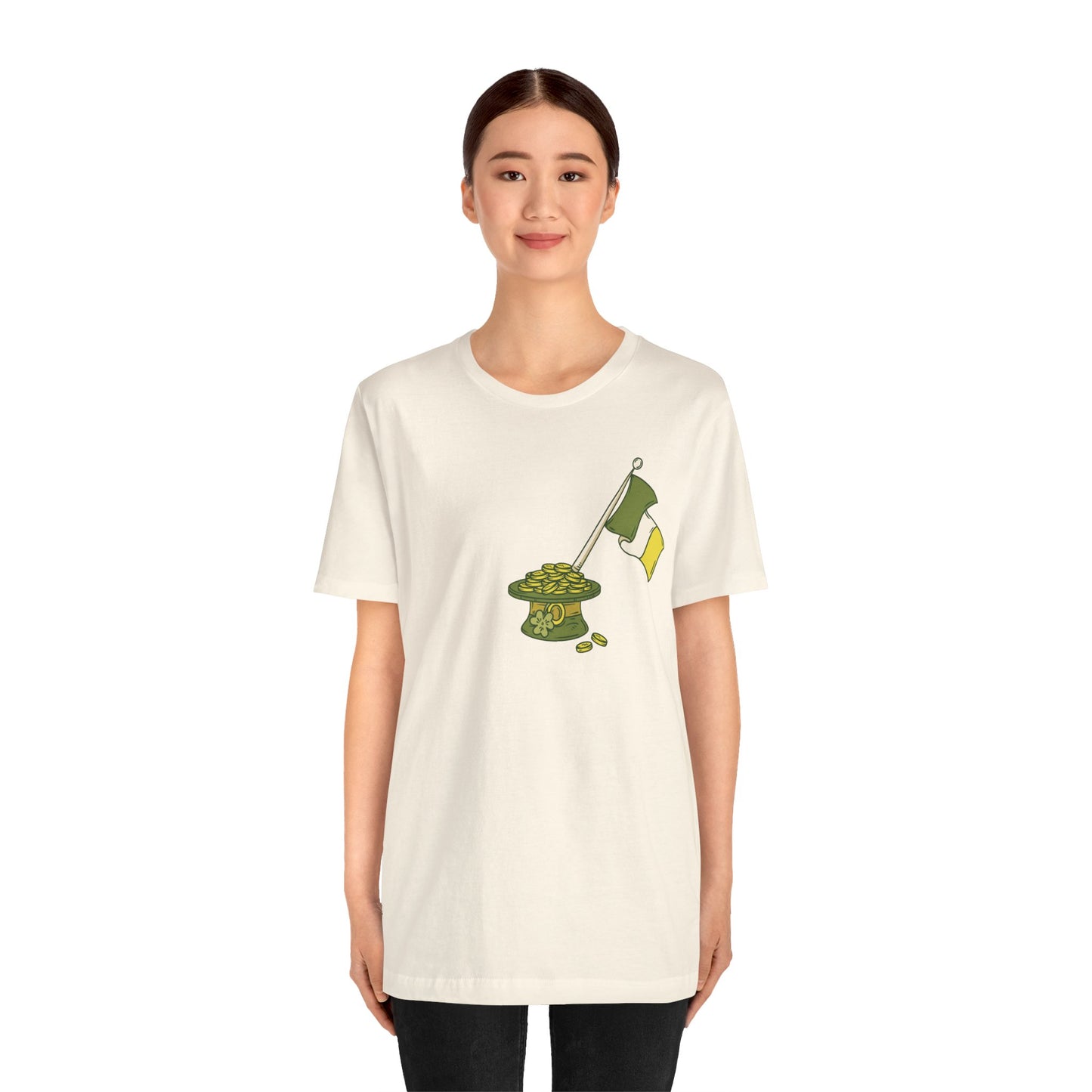 Unisex Cotton Tee Shirt with Lucky Prints