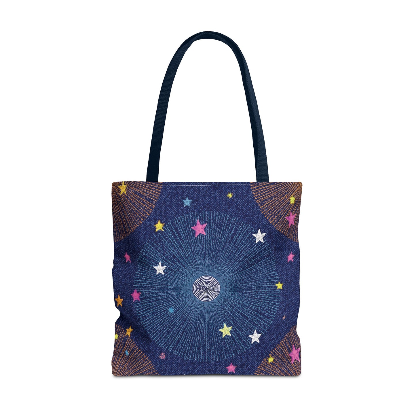Denim Fabric Imitation Print Unisex Canvas Bag Poly Spun 3 Sizes Tote Bag 183-8