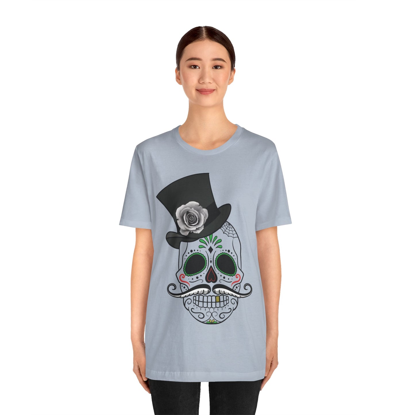 Unisex-T-Shirt aus Baumwolle mit Totenkopf