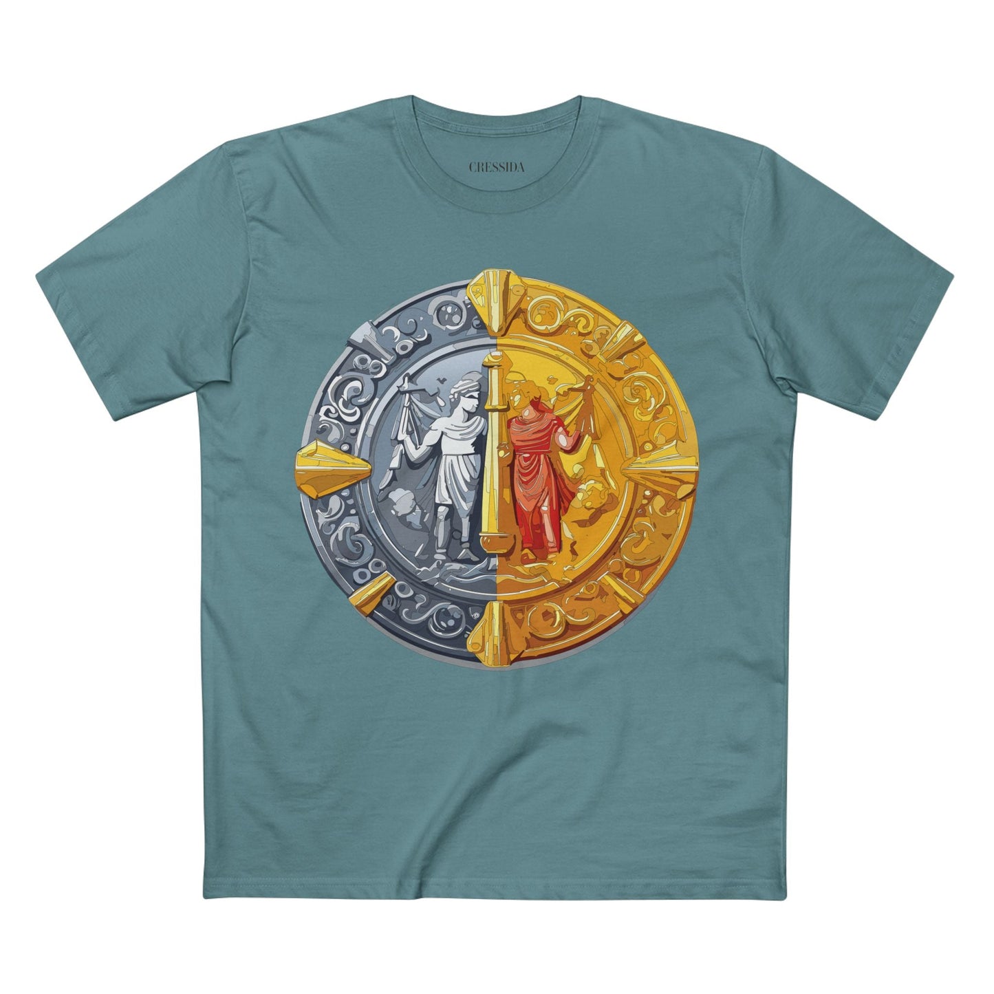 Antique Gold Coin Graphic Design T-Shirt Unisex 100 Cotton With Golden Print Artwork Tee 17