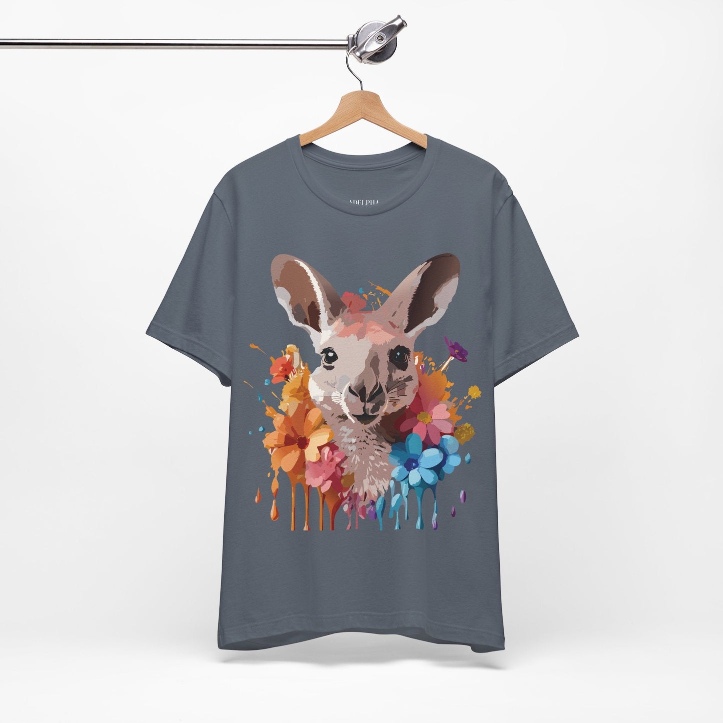 Kangaroo Graphic T Shirt Unisex Adelpha Art Design Vintage Inspired Tee With Original Artwork
