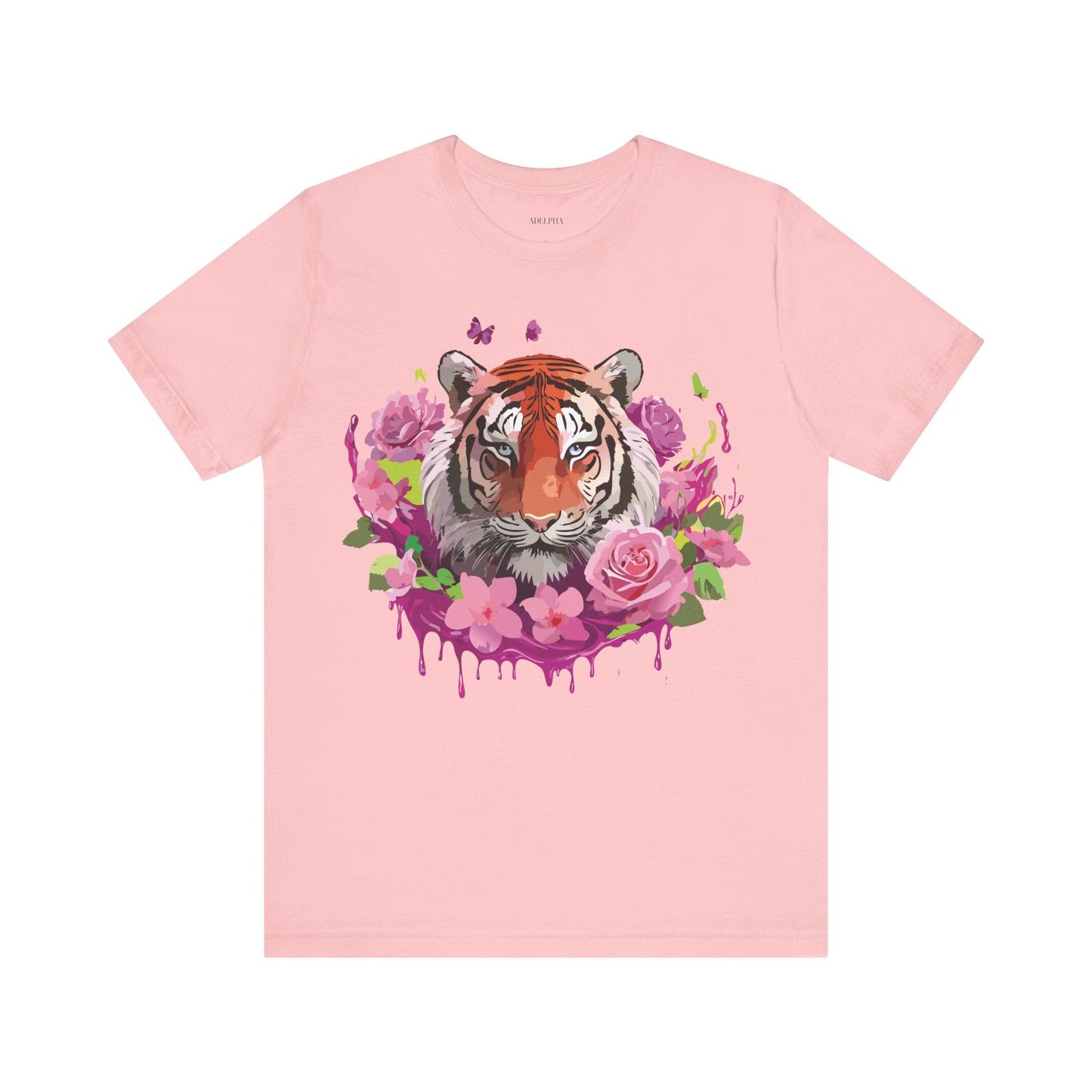 Tiger Graphic Tee Unisex Jersey Short Sleeve Art Design By Adelpha Vintage Inspired Premium