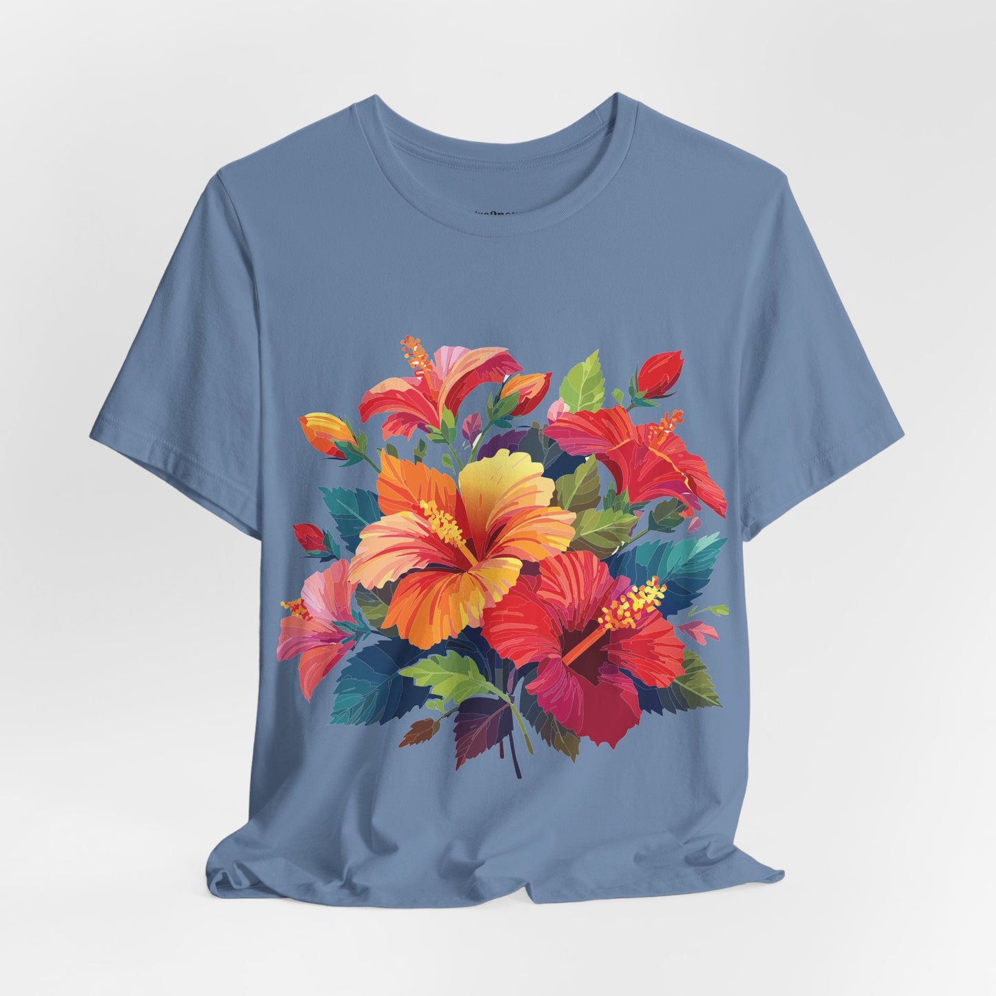 Retro2Nova Floral Shirt Unisex Jersey Short Sleeve Tee From Flowers Collection Bold Vibrant Design