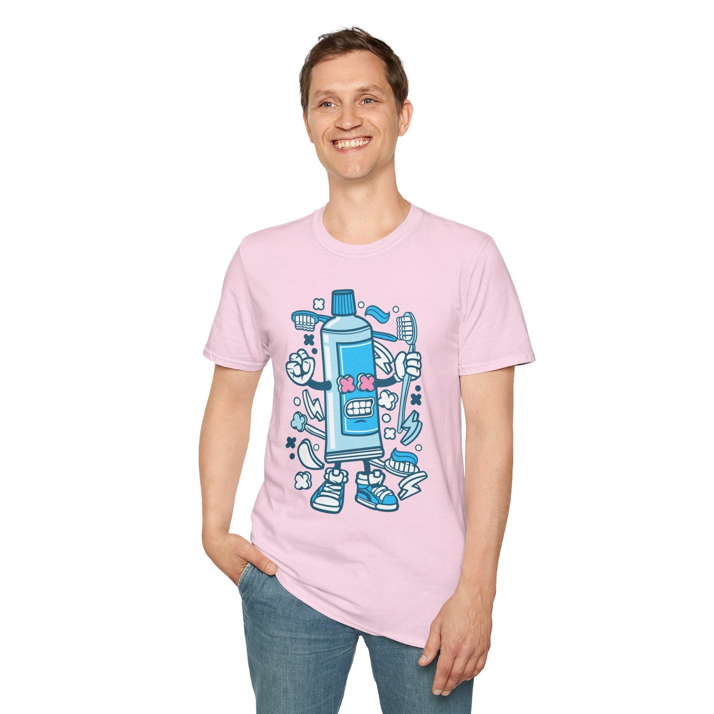 Cartoon Animation T Shirt Unisex Gildan Softstyle 64000 Tee With Fun Art Design Artwork