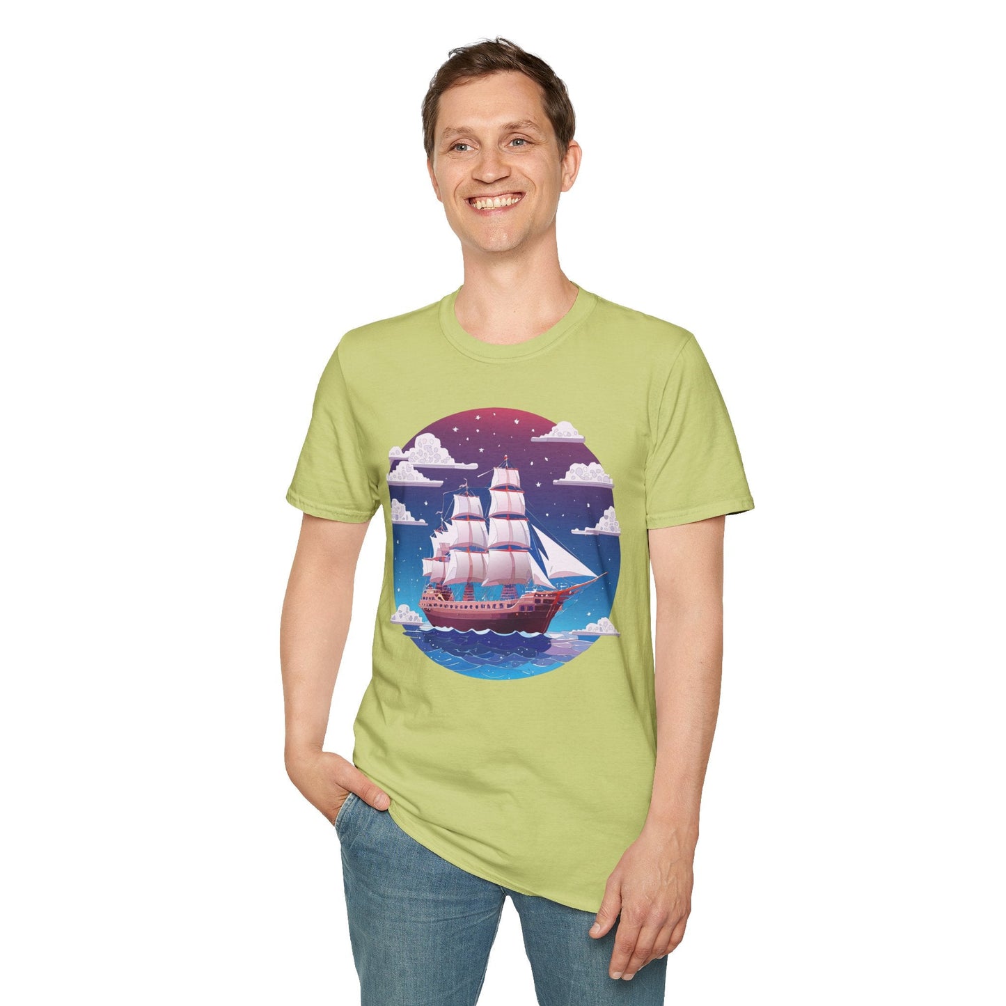 Ship T Shirt Frigate T Shirt Vessel Tee Shirt Unisex Softstyle 100 Percent Ring Spun Cotton