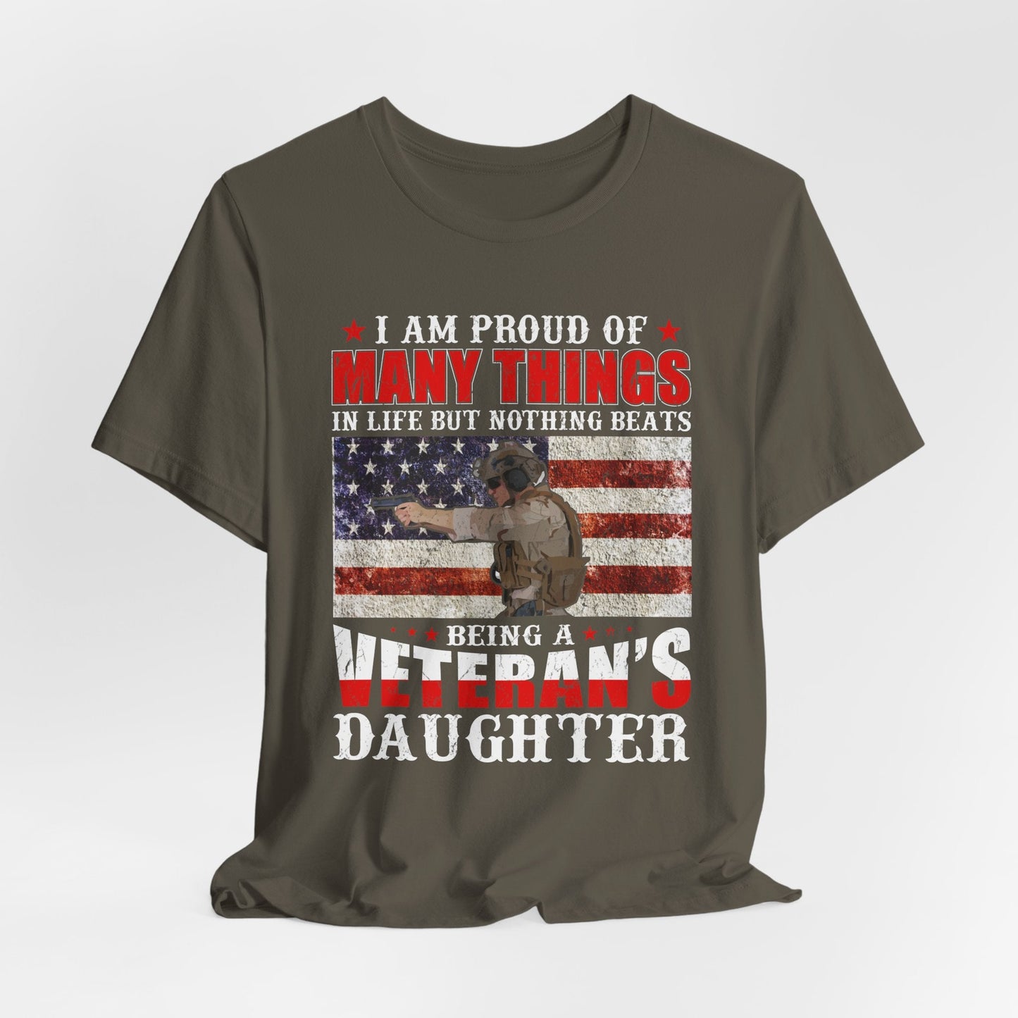 Army Veteran Patriotic Graphic Design Unisex Cotton T-Shirt v28
