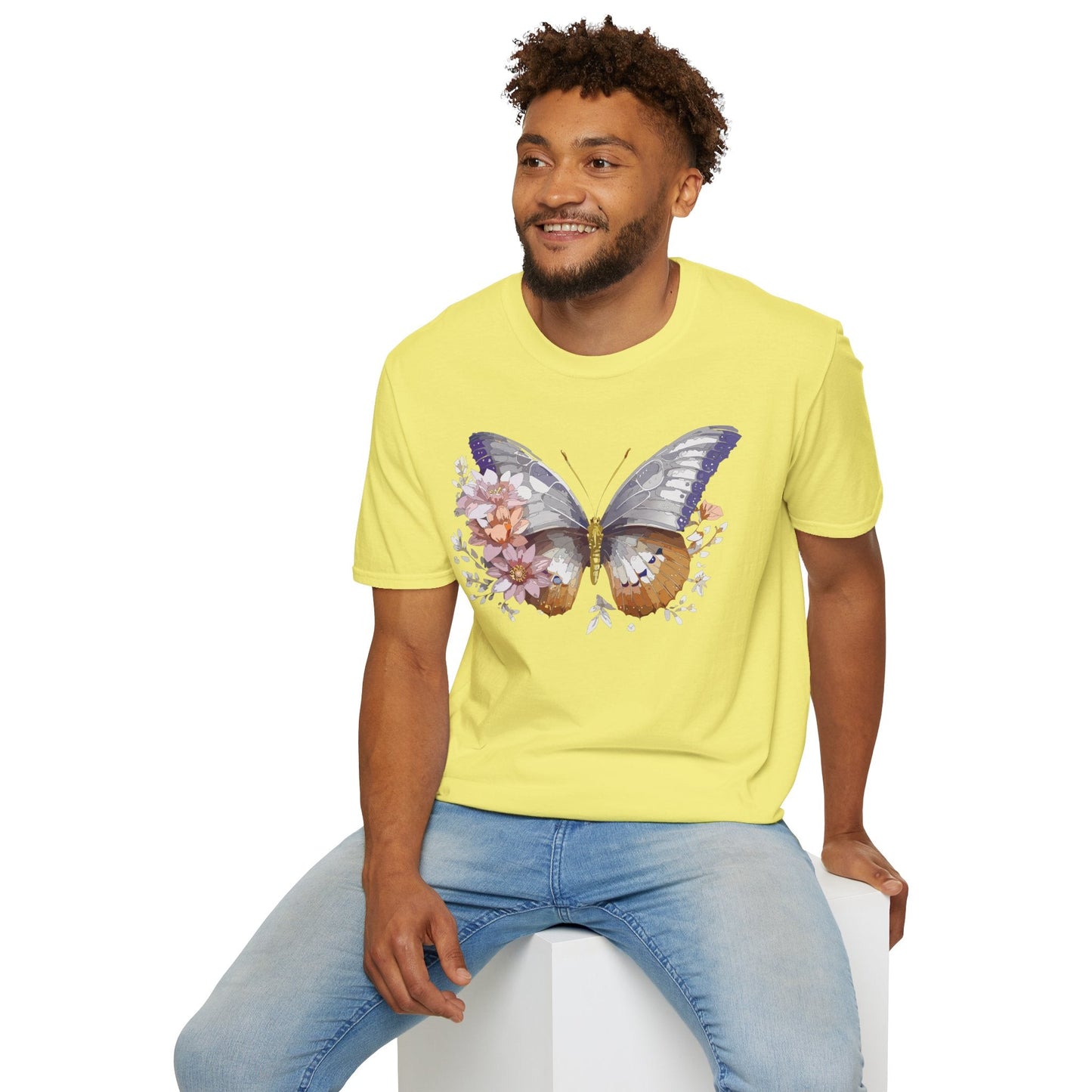 Butterfly Shirt Unisex T Shirt 100 Percent Ring Spun Cotton Gildan Softstyle Tee