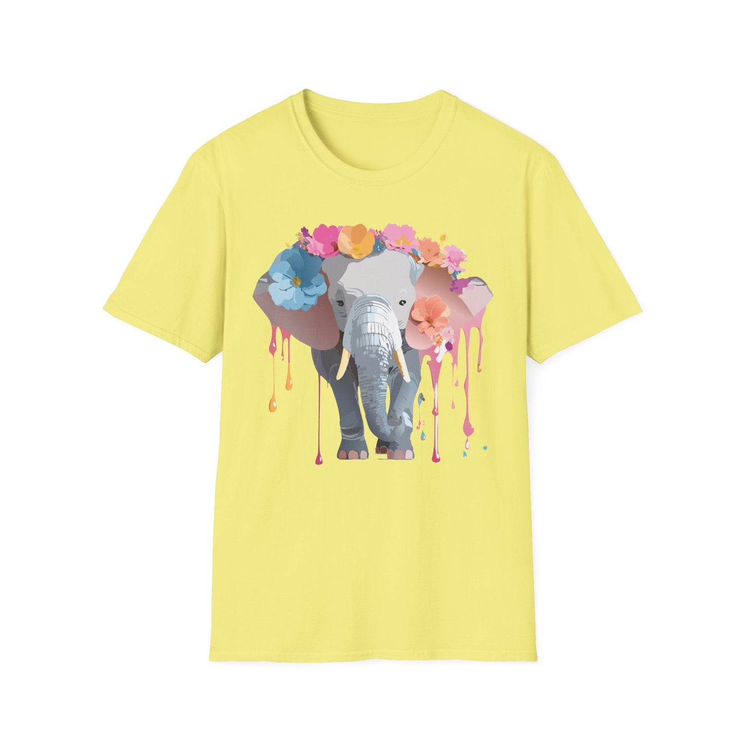 Elephant T Shirt Unisex Softstyle Gildan 64000 Elephant On T Shirt Animation Animals Tee
