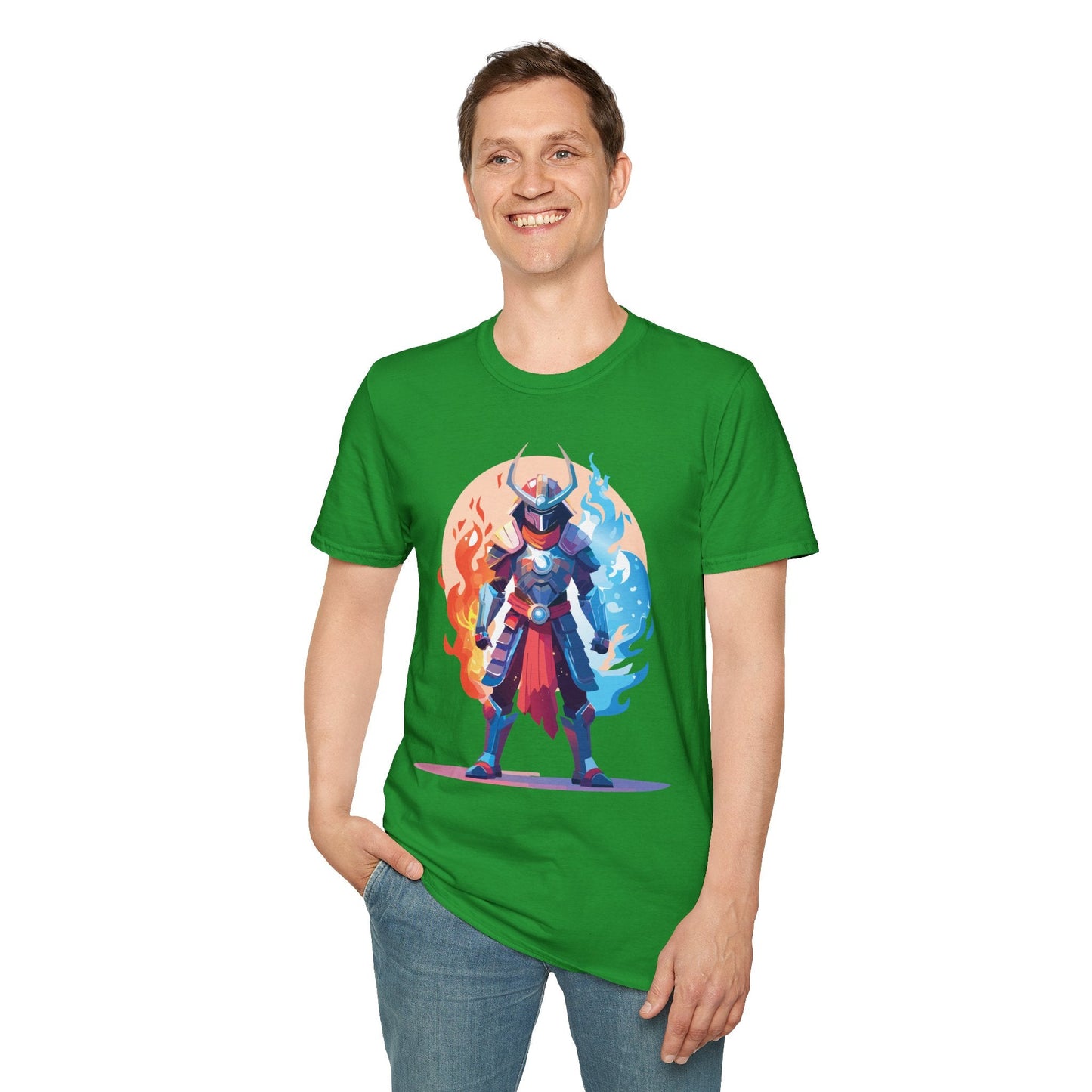 Samurai Shirt Unisex Gildan Softstyle 64000 Tee 100 Percent Ring Spun Cotton Comfortable