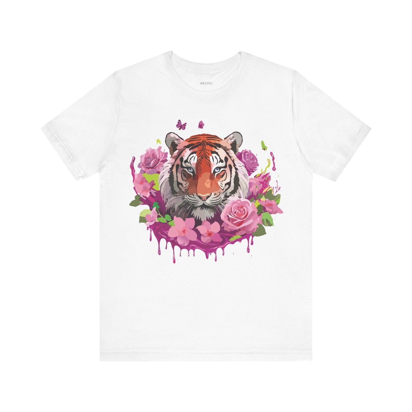 Tiger Graphic Tee Unisex Jersey Short Sleeve Art Design By Adelpha Vintage Inspired Premium