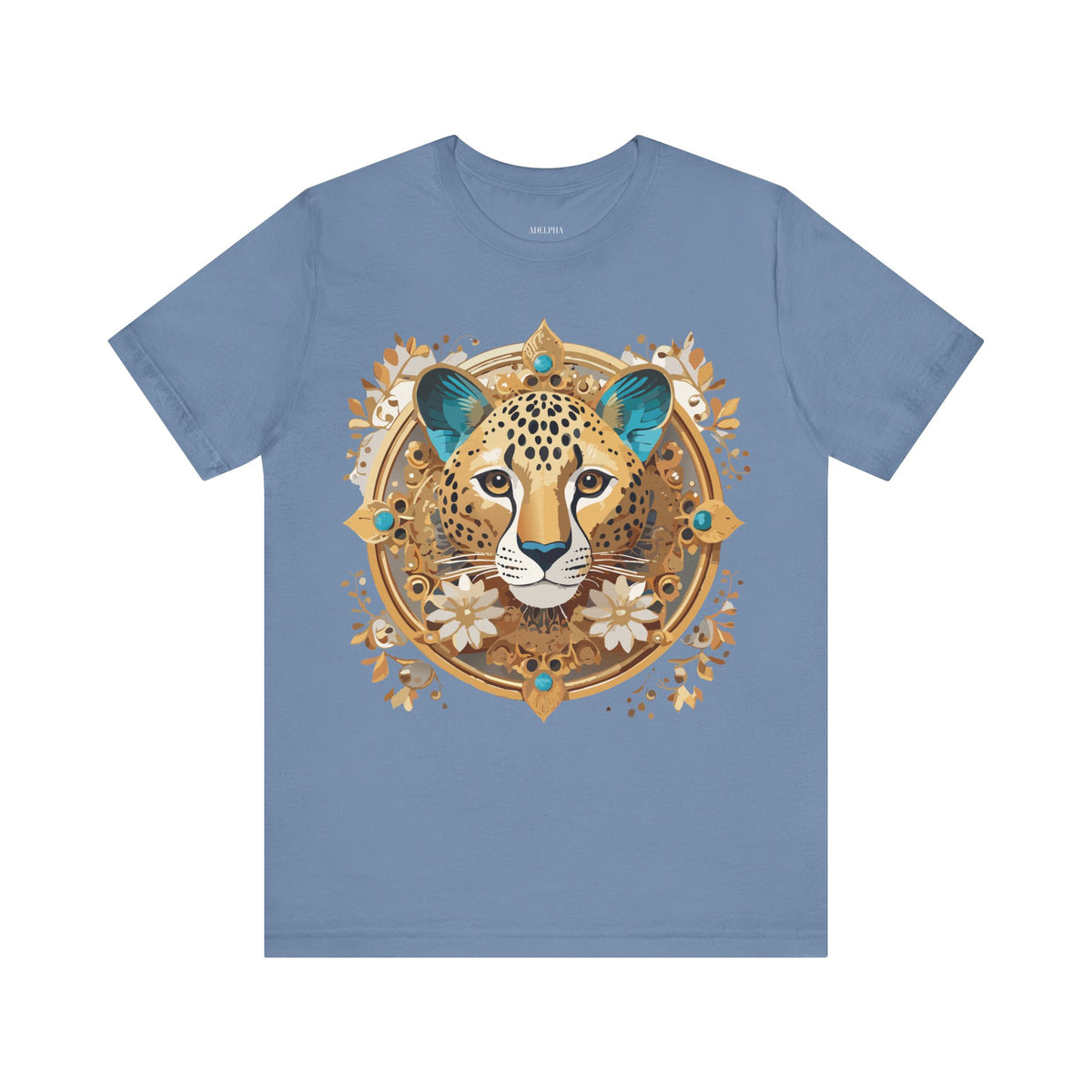 Medallion Graphic Unisex Cotton Bella+Canvas Tee with Floral Art Design m74