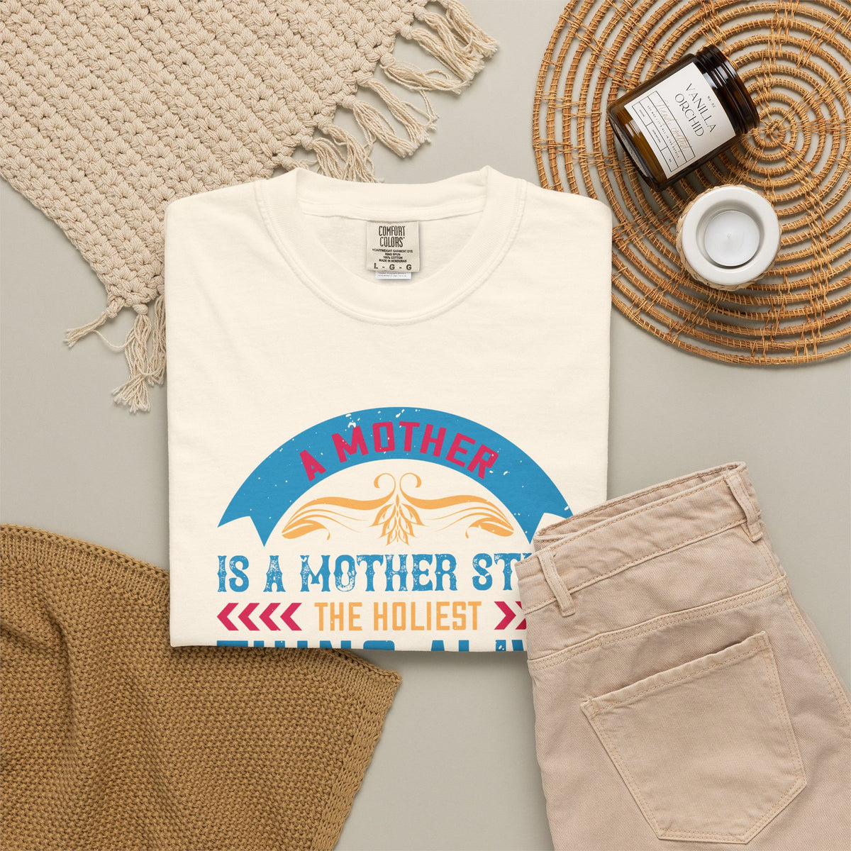 Mom T-shirt Mother Day Mama Tee Unisex Comfort Colors Garment-Dyed Cotton h52
