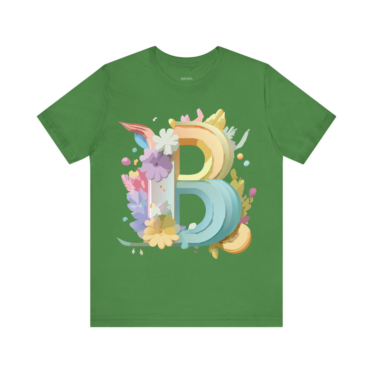 Letter B Graphic Unisex Cotton Bella+Canvas Tee with Art Letter Design