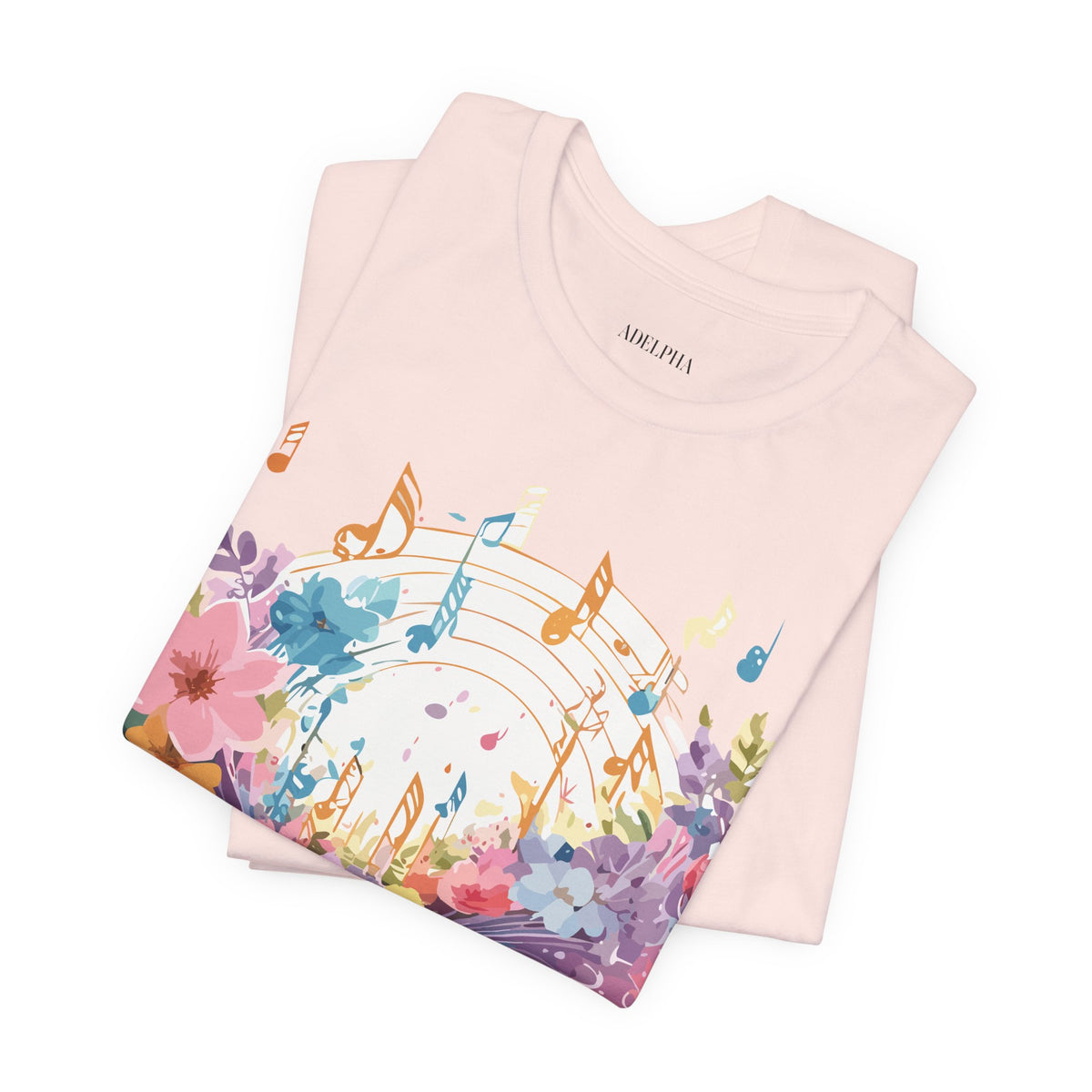 Music Graphic Unisex Cotton Bella+Canvas Tee with Art Design m170
