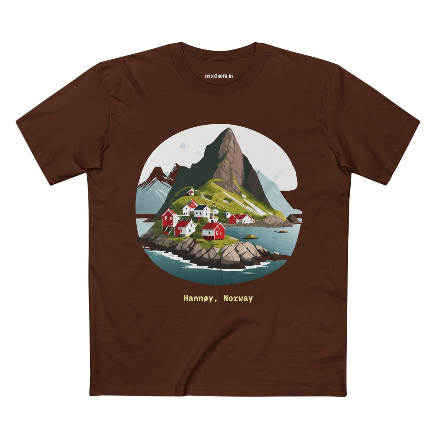 Norway Travel Shirt Unisex Tourist Tee With Original Art Design By Retro2Nova Premium Cotton
