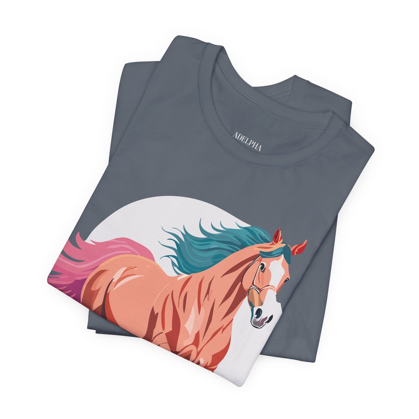 Horse Graphic T Shirt Unisex Adelpha Vintage Inspired Art Design Tee For Everyday Wear