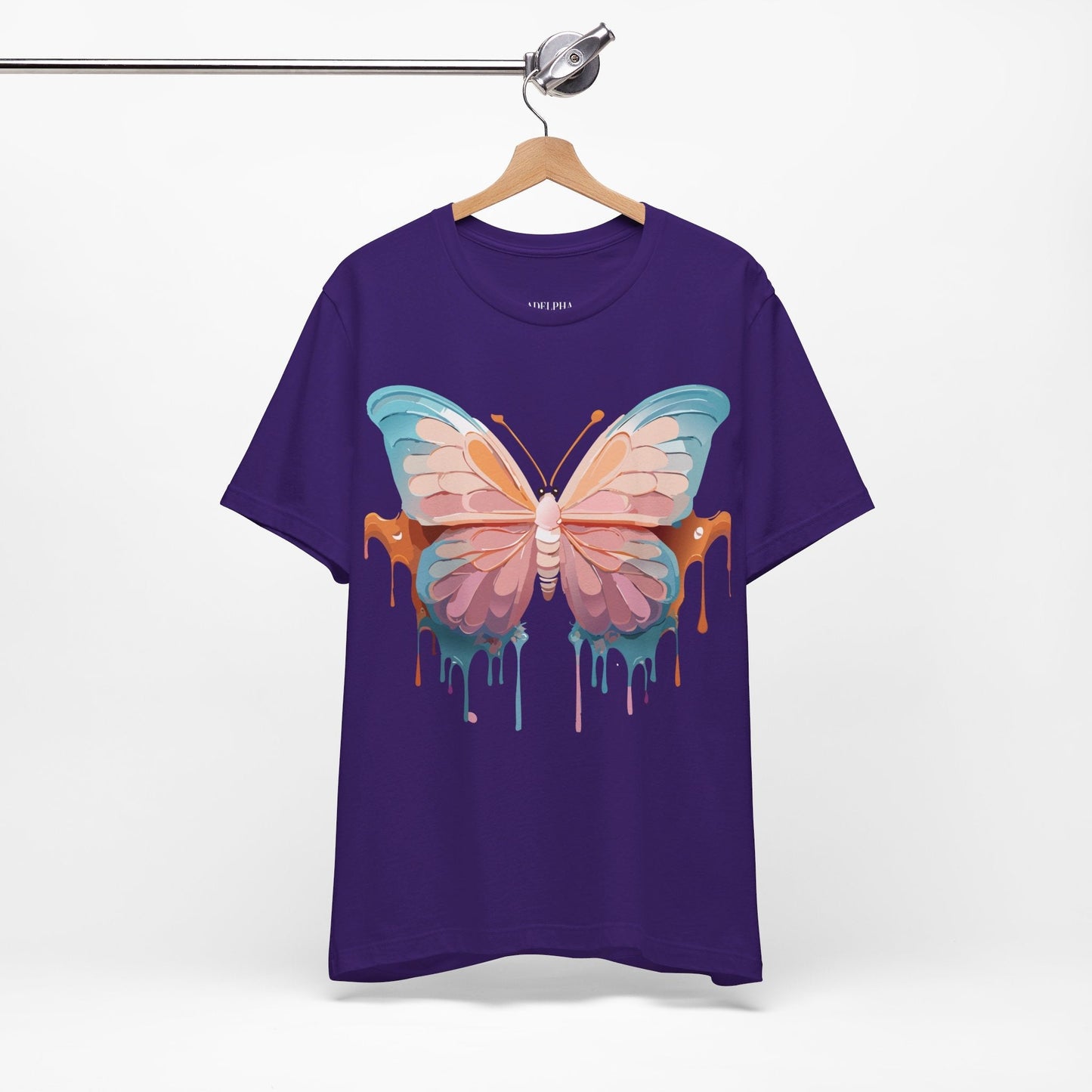 Butterfly Graphic Unisex 100 Cotton Lightweight Vintage Design Jersey Tee 86