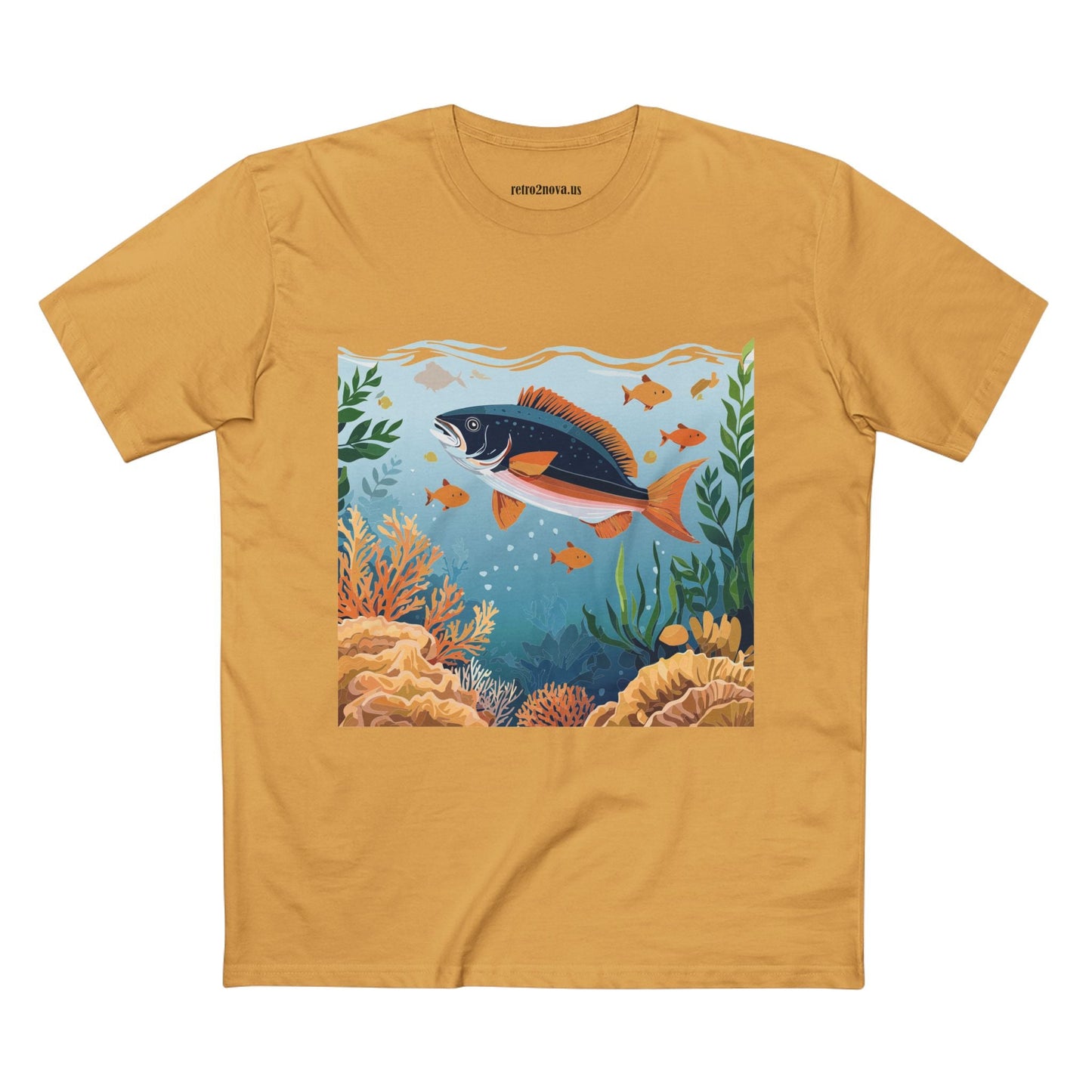 Ocean Shirt Unisex Premium Cotton Tee With Original Art Design From Retro2Nova Art Collection