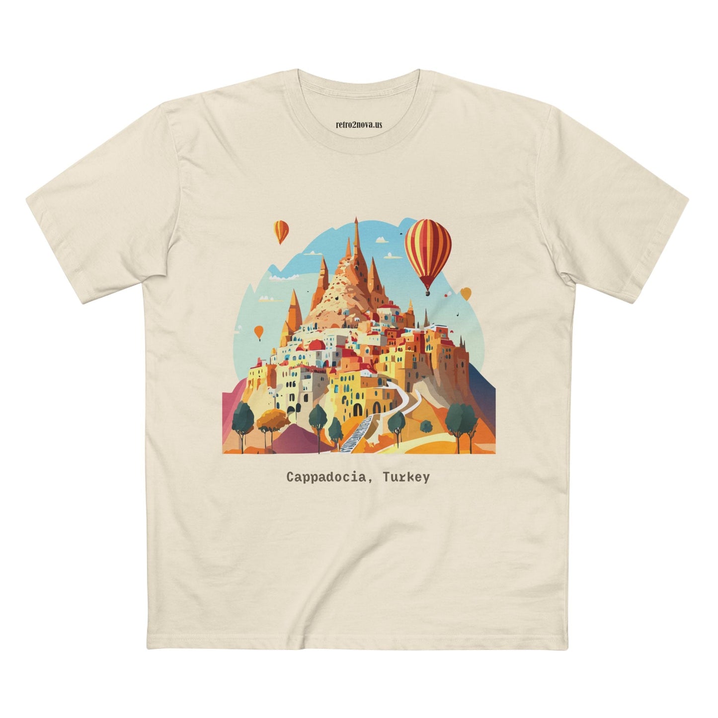 Travel Shirt Cappadocia Shirt Tourist Shirt Unisex Premium Cotton Tee Original Art Design Retro2Nova