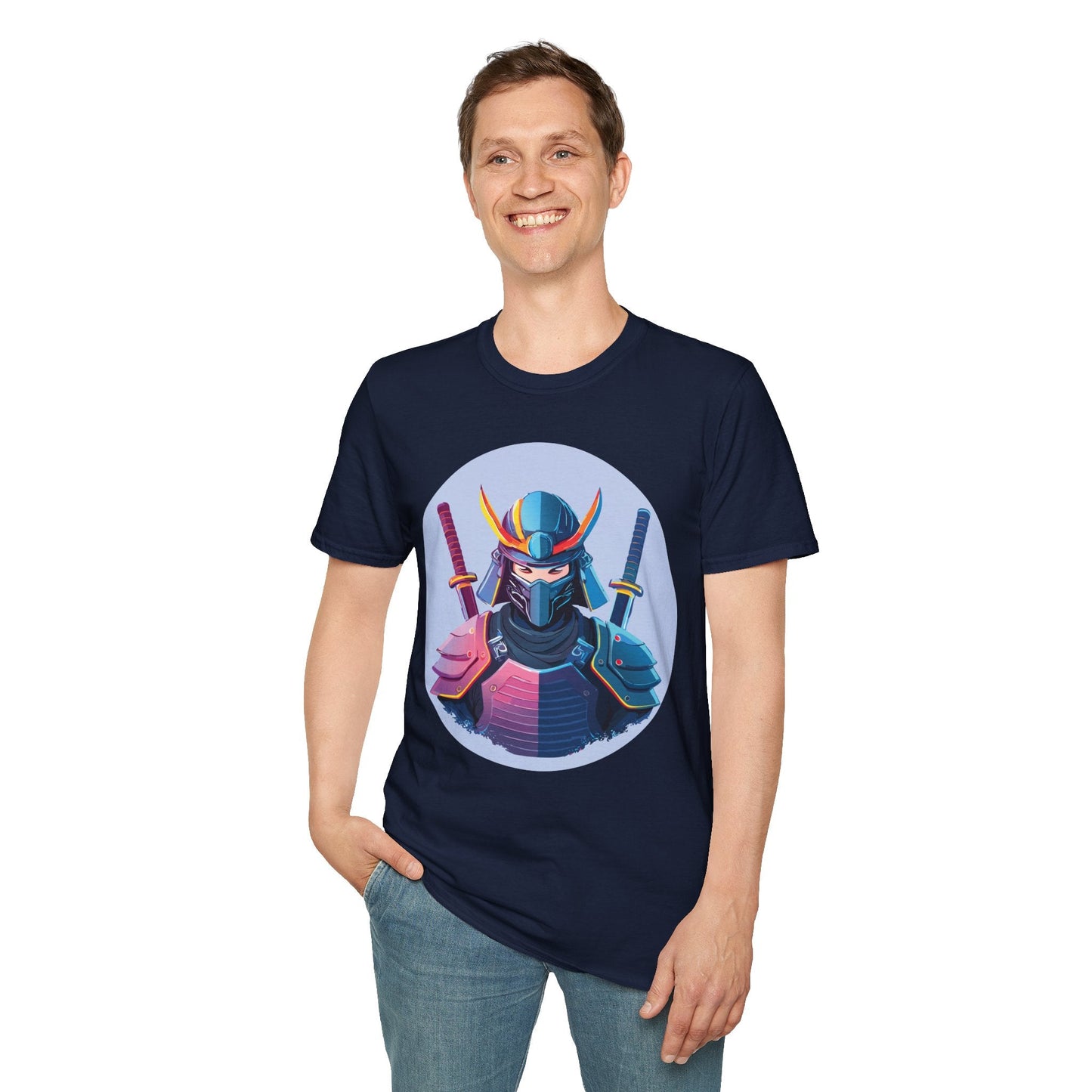 Samurai T Shirt Unisex Softstyle Gildan 64000 Breathable Cotton Tee For Everyday Wear