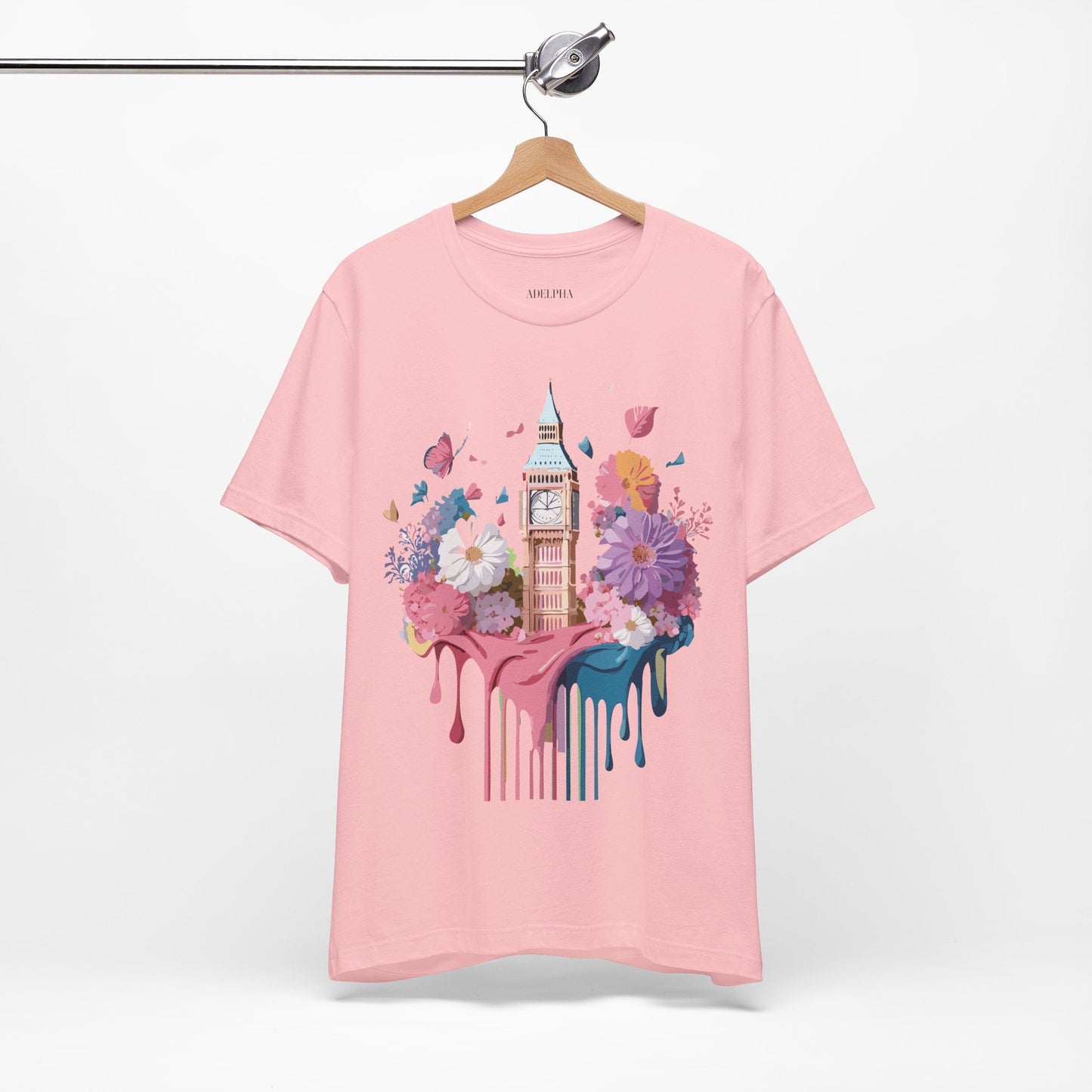 Adelpha London Tourist Unisex Graphic Tee Vintage Inspired Art Design Short Sleeve Shirt