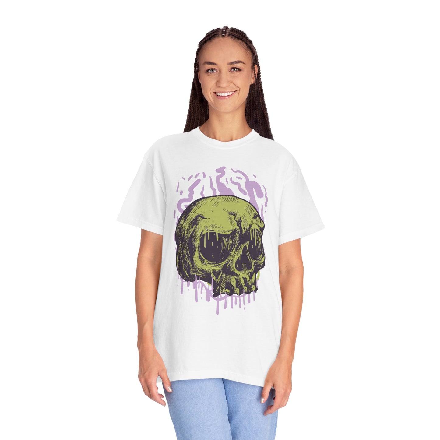 Tee-shirt unisexe en coton avec tête de mort 