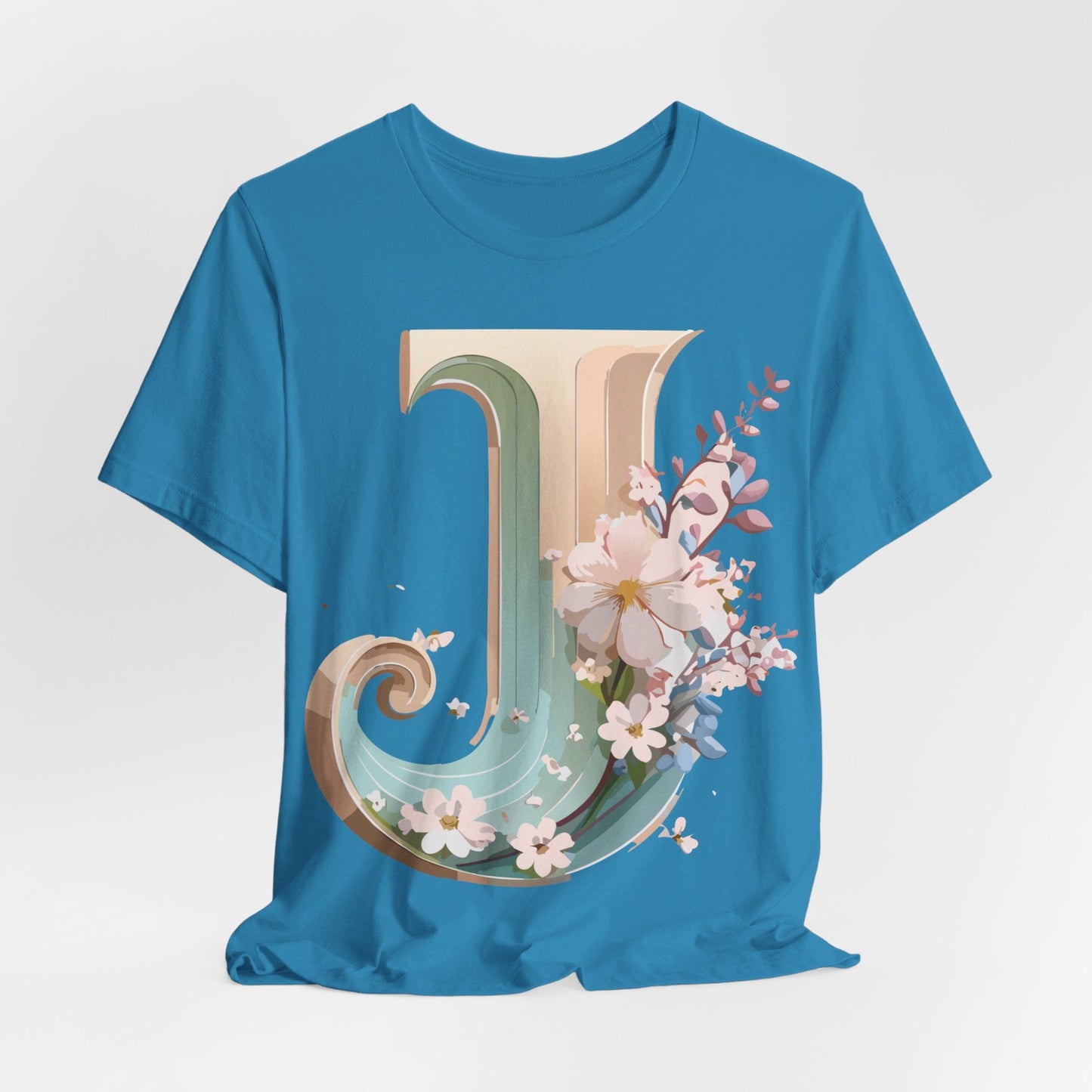 Letter J Graphic Tee Unisex Vintage Inspired Art From Adelpha Short Sleeve Shirt