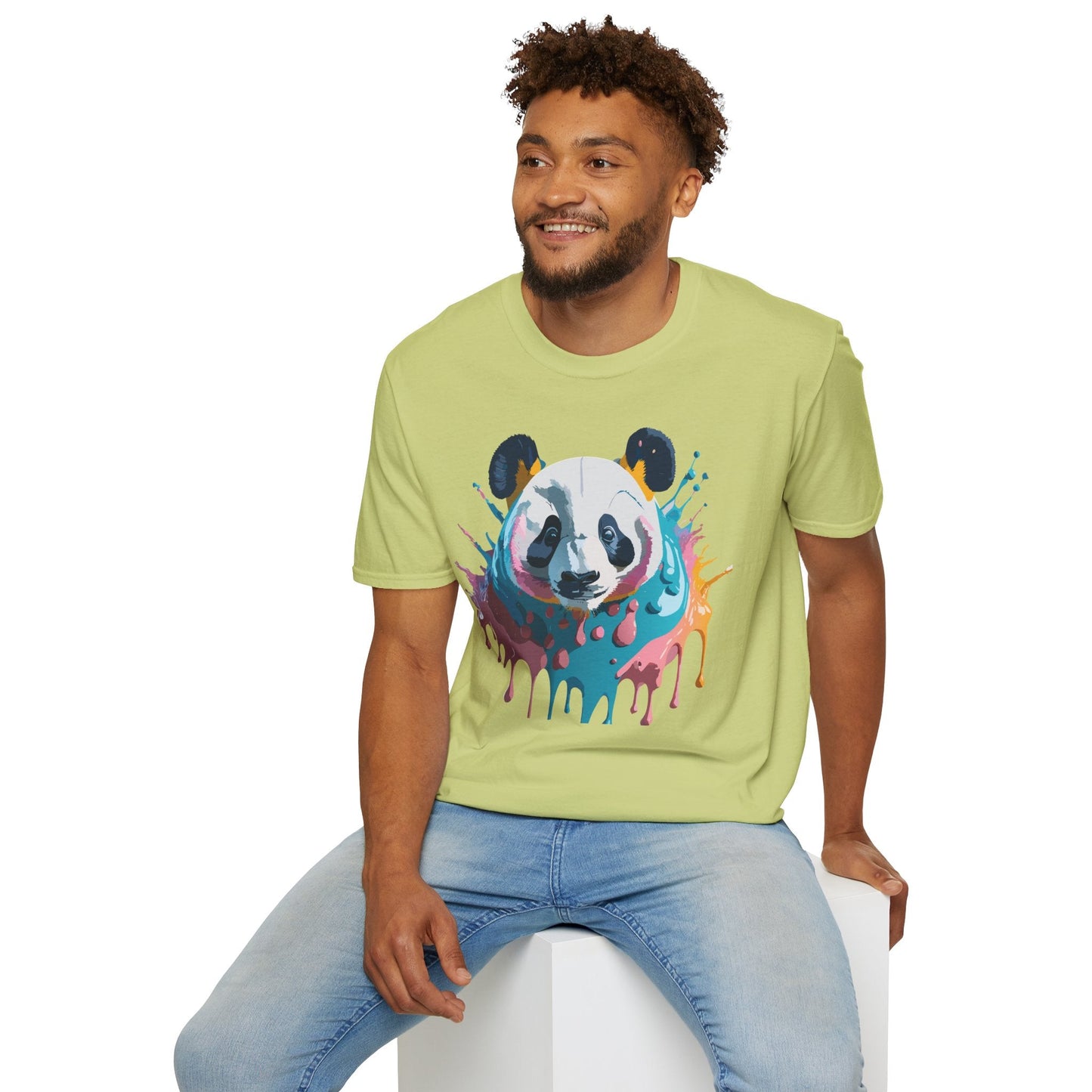 Panda Shirt Unisex T Shirt Gildan Softstyle 64000 Panda Graphic Animal Tee 100 Percent Cotton