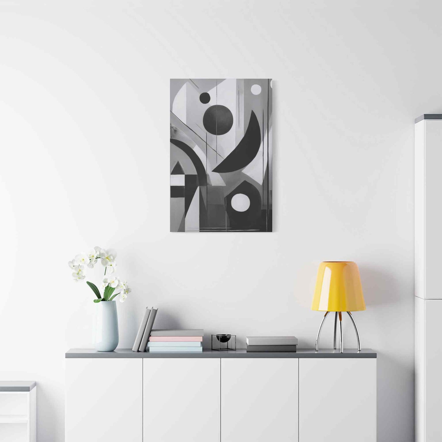Black Abstract Painting Print Canvas 20x24,20x30,24x30, 24x32,24x36,30x40, 32x48,36x48,40x60 Pine-Wood Inner Frame ABS-17
