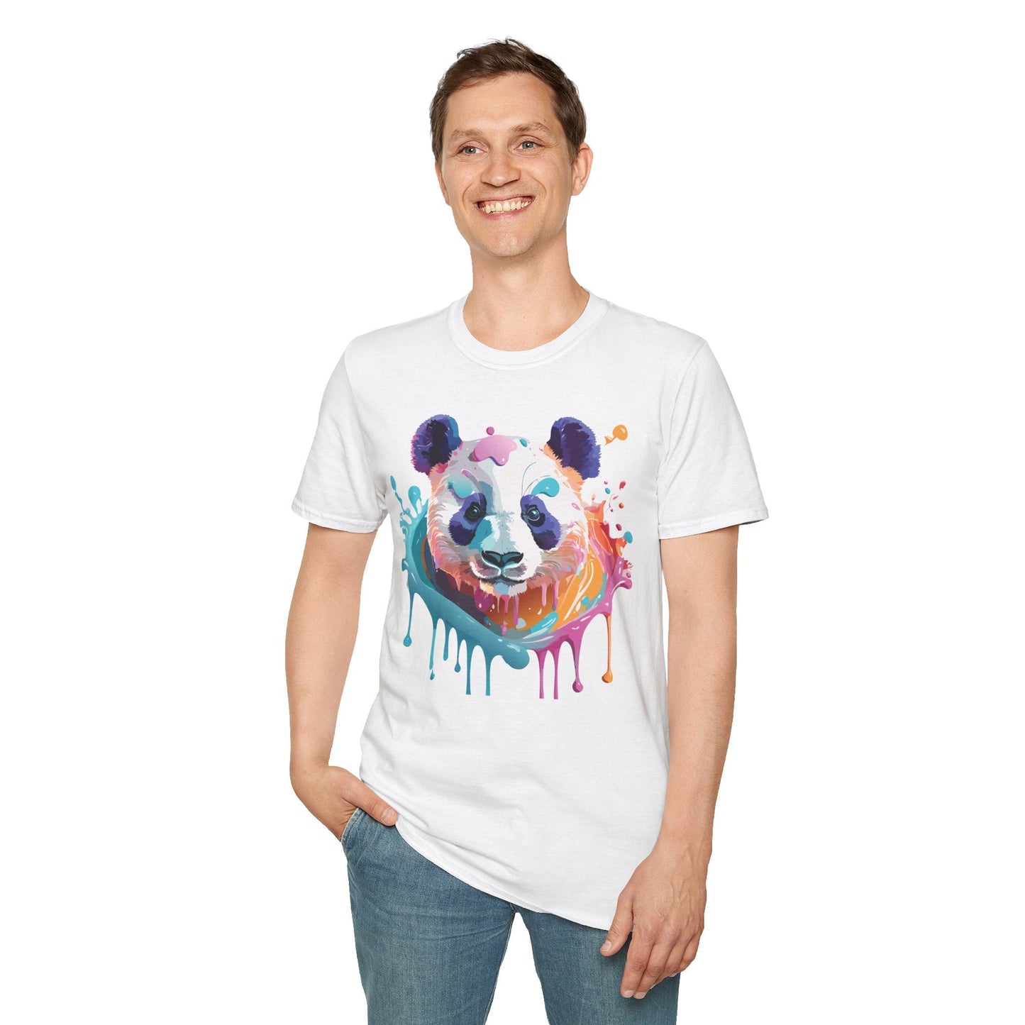 Panda Shirt T Shirt Softstyle 64000 Gildan 100 Percent Ring Spun Cotton Comfortable Animal Tee