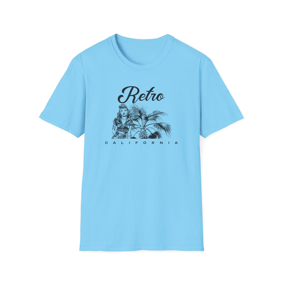Retro California Vintage Palm Beach Graphic Tee Gildan Unisex 100 Cotton Tee Shirt d202
