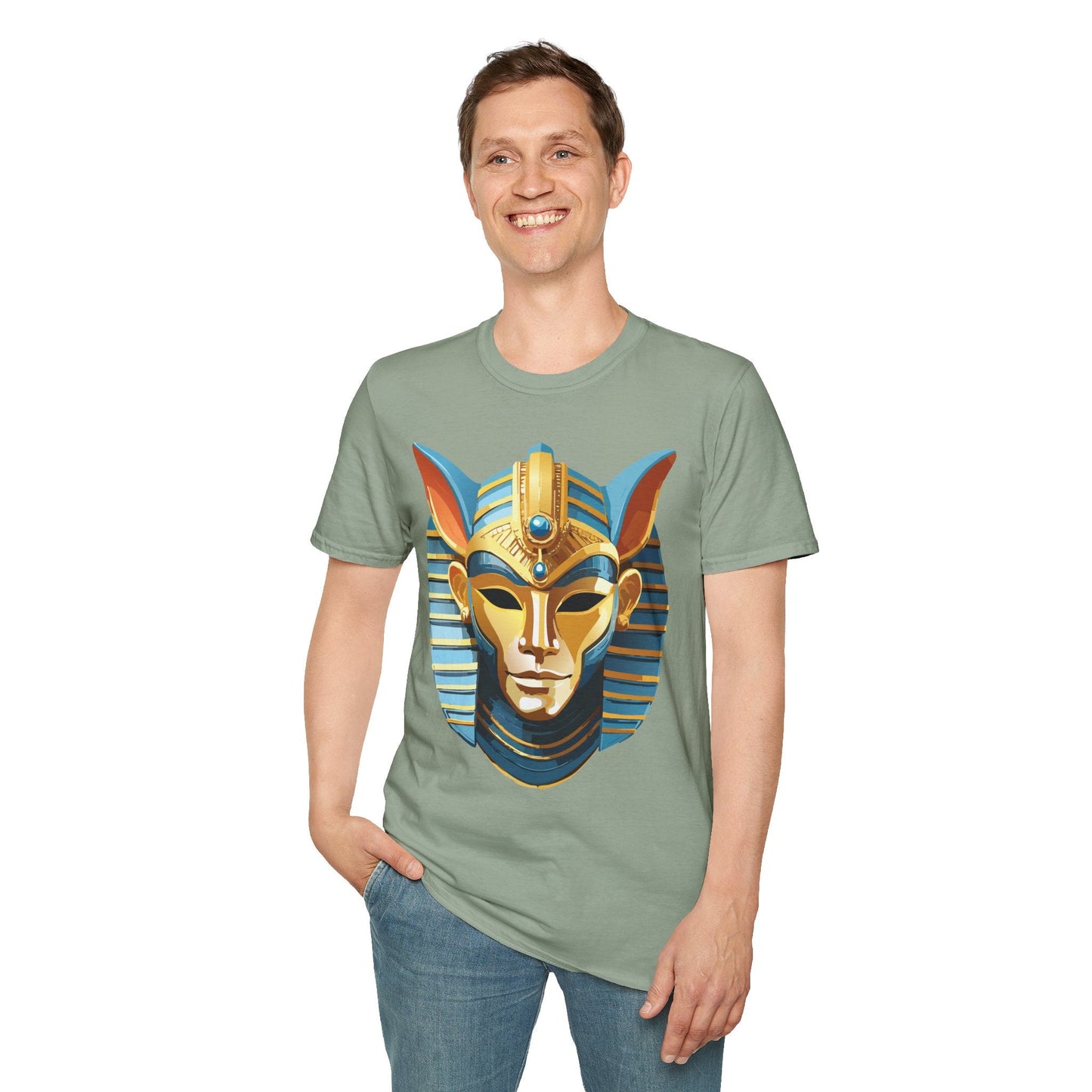 Mask Tee Shirt Unisex Softstyle Cotton Tee With Masquerade Art Design Gildan Softstyle