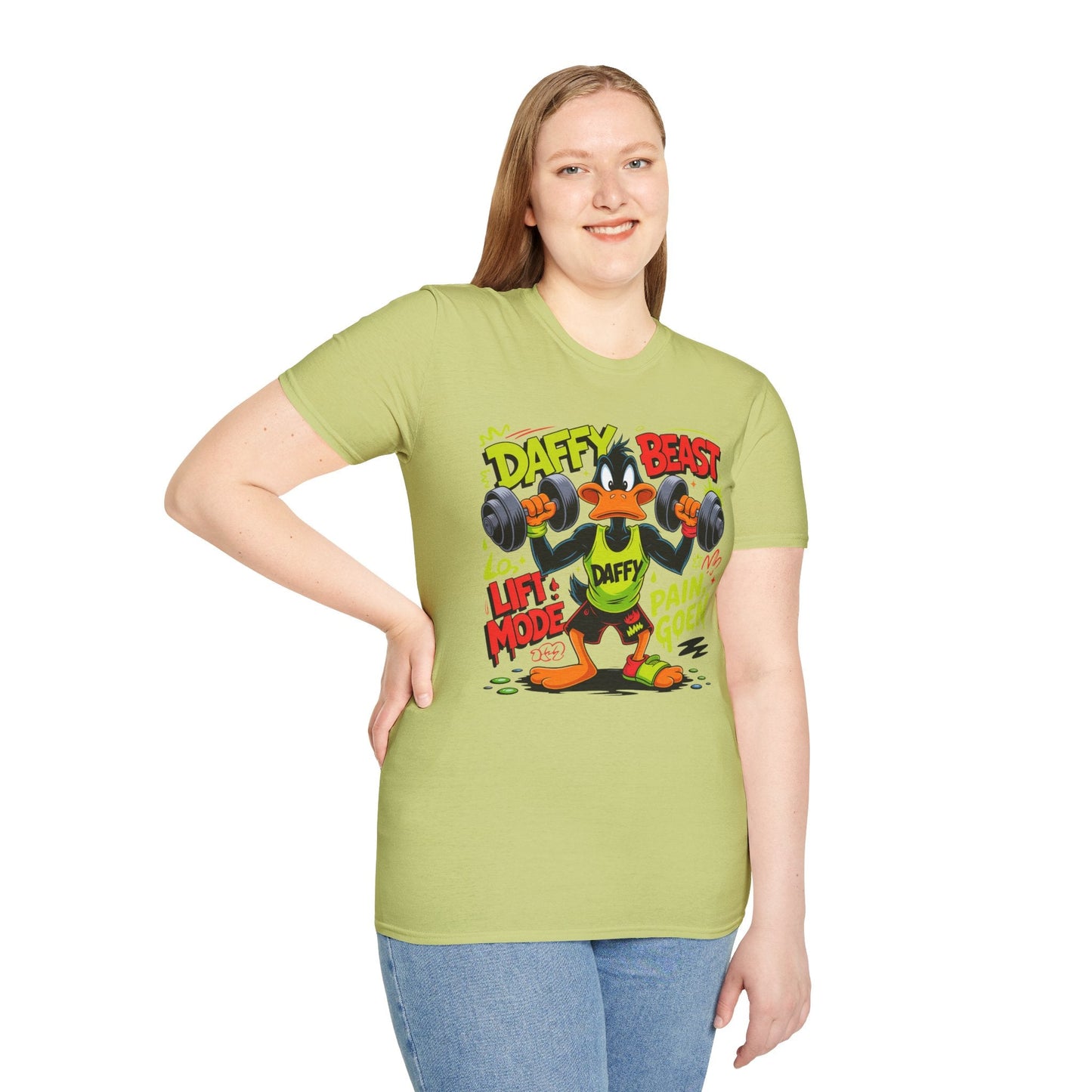 Cartoon T Shirt Funny Animals Print Unisex Animation Tee Gildan Softstyle 64000